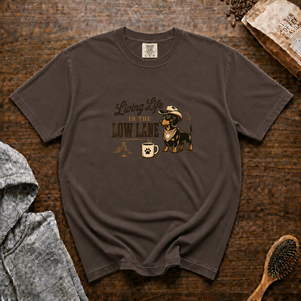 Living Life In The Low Lane T-Shirt — Espresso