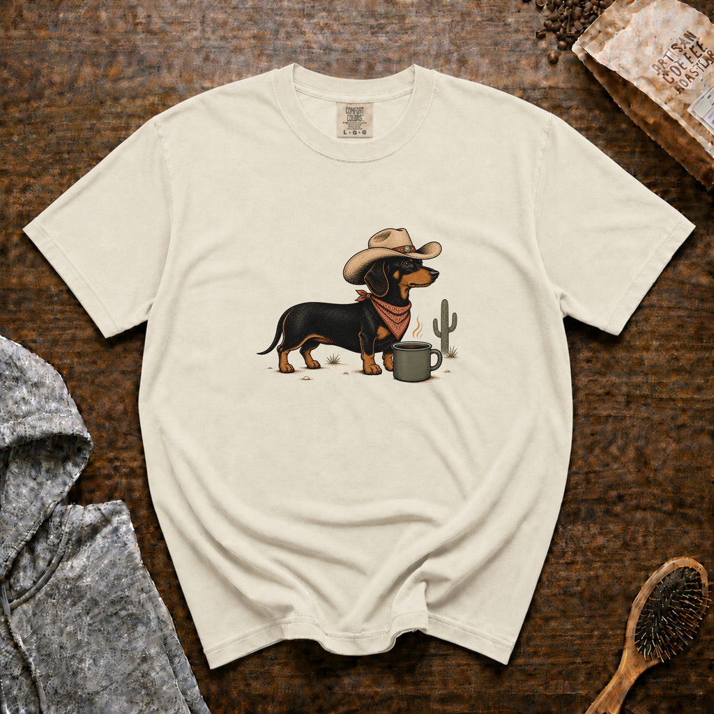 Long Dog, Strong Coffee T-Shirt — Ivory