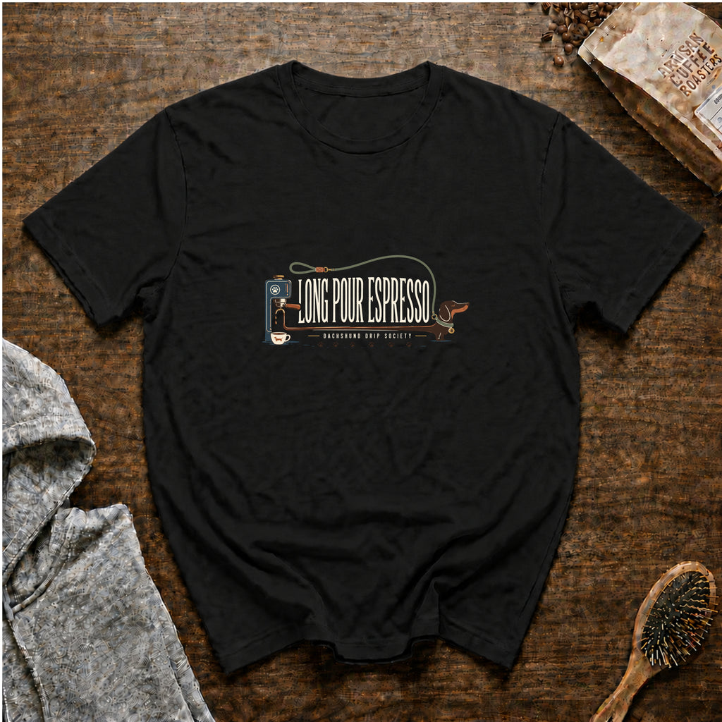 Long Pour Espresso T-Shirt — Black