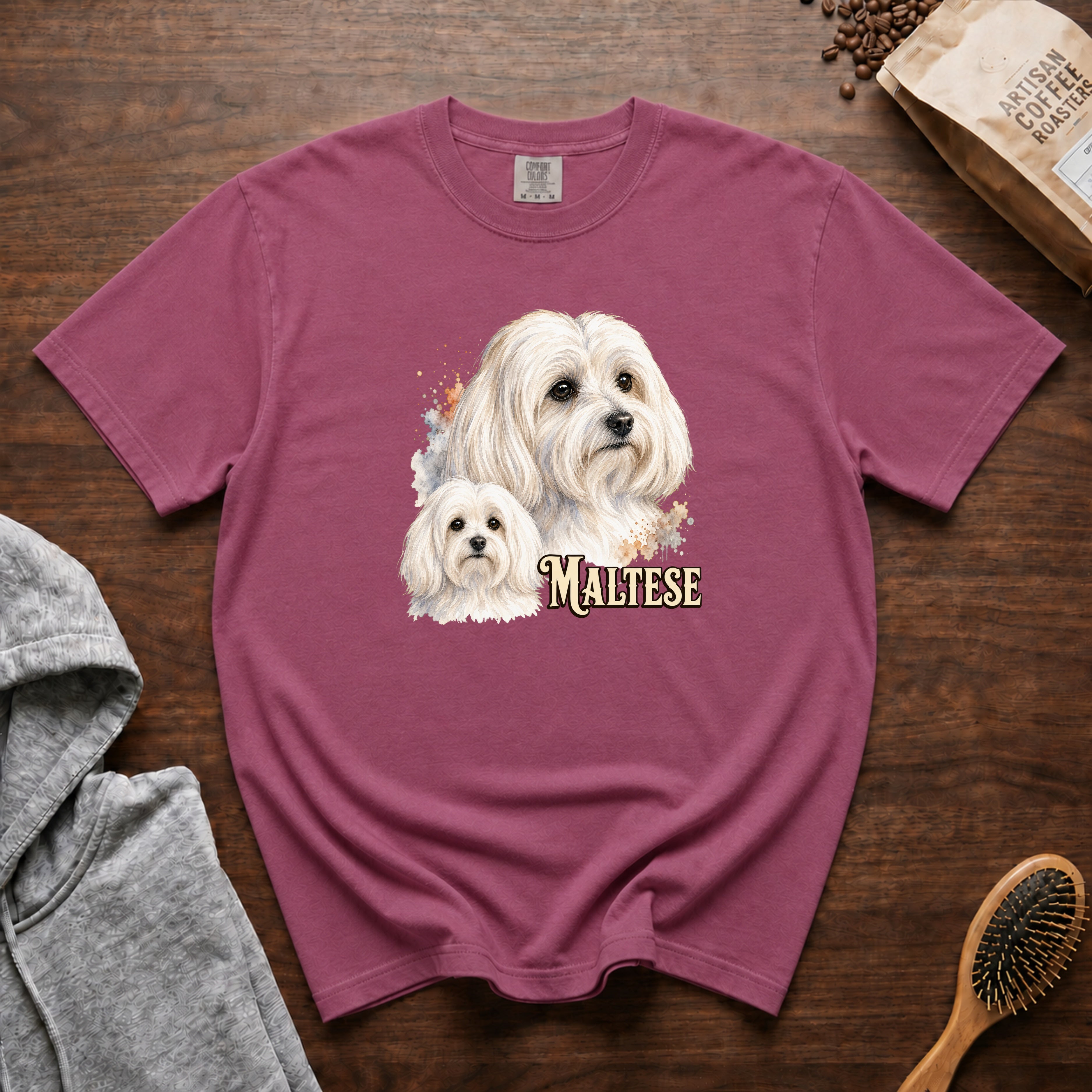 Maltese T-Shirt — Berry