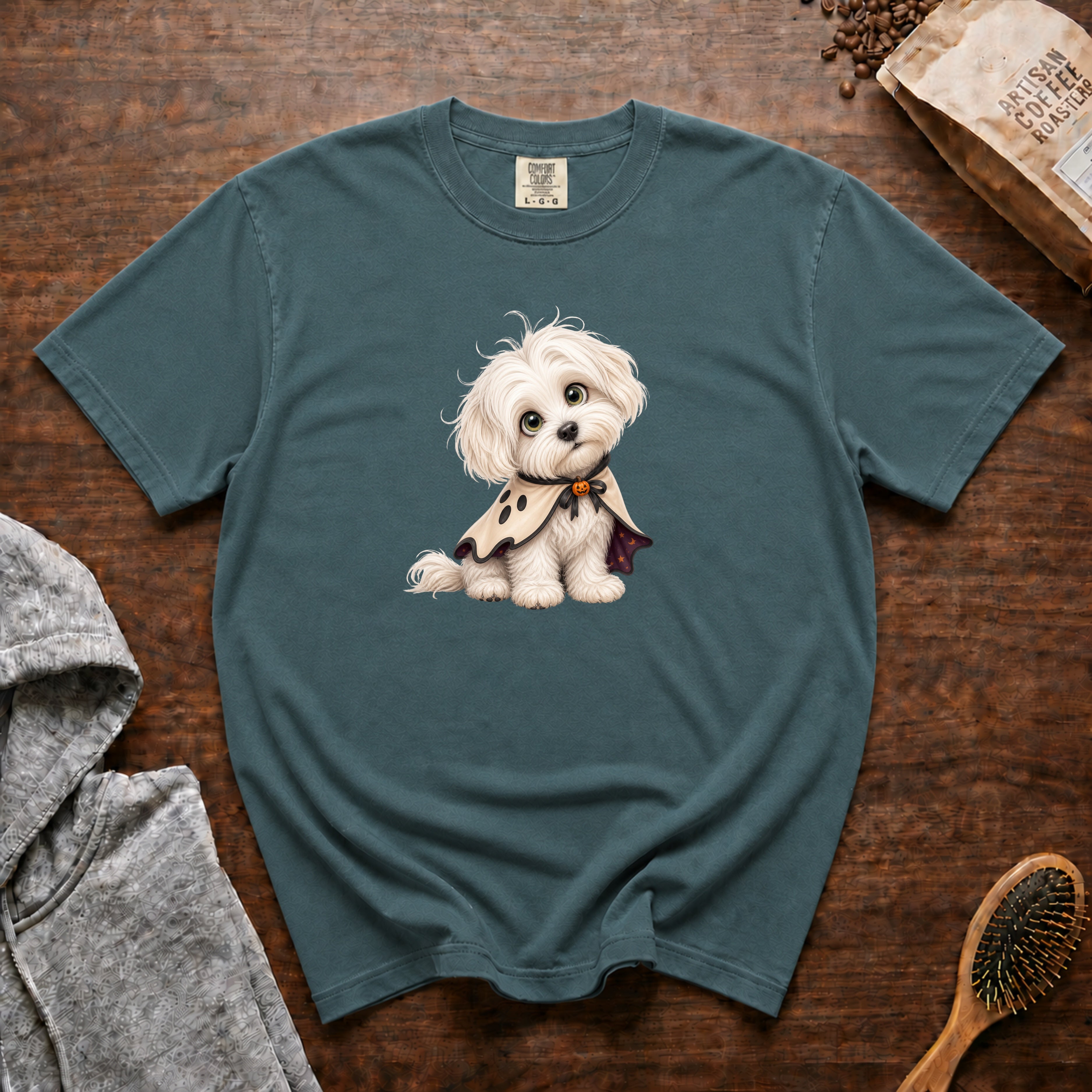Maltese T-Shirt — Blue Spruce