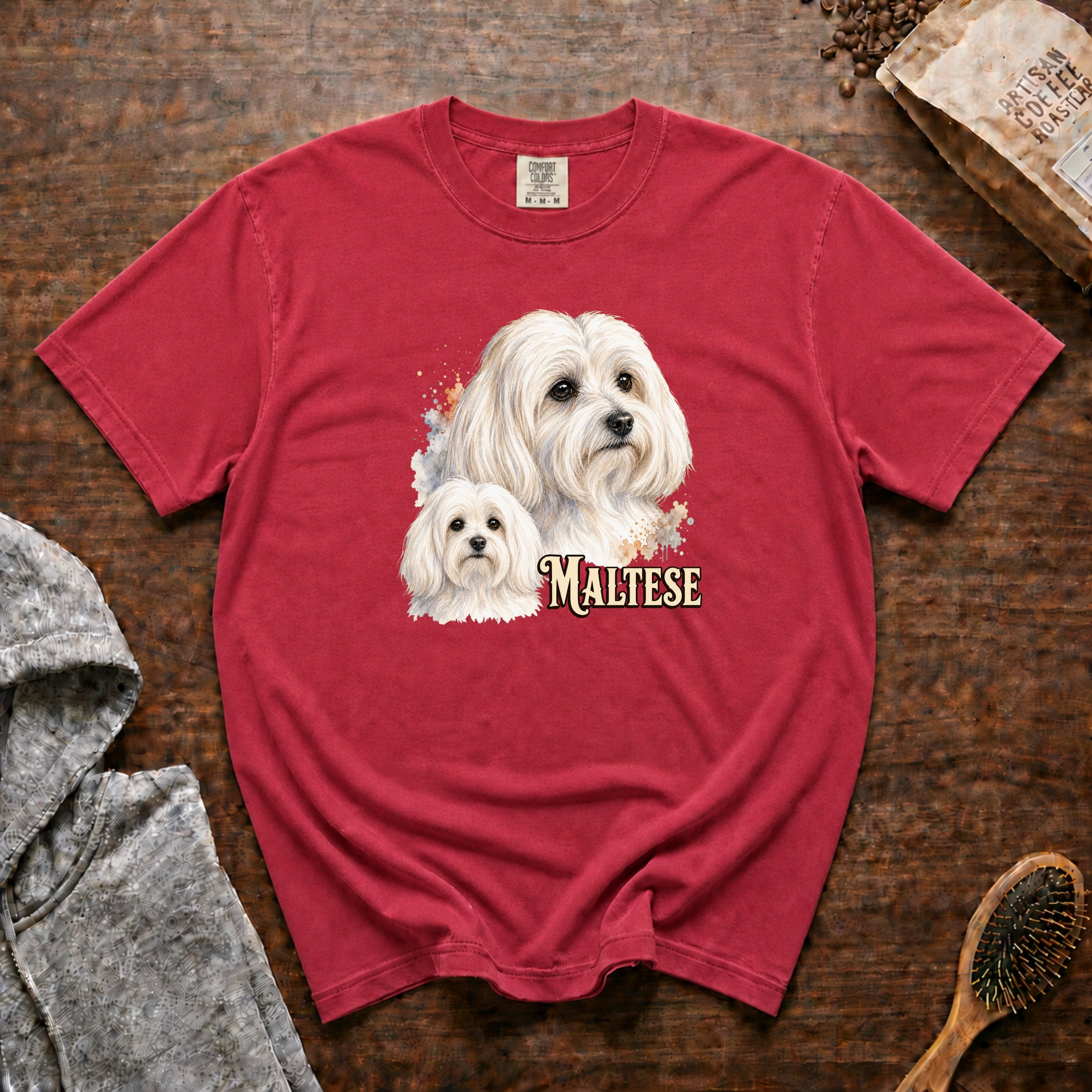 Maltese T-Shirt — Crimson