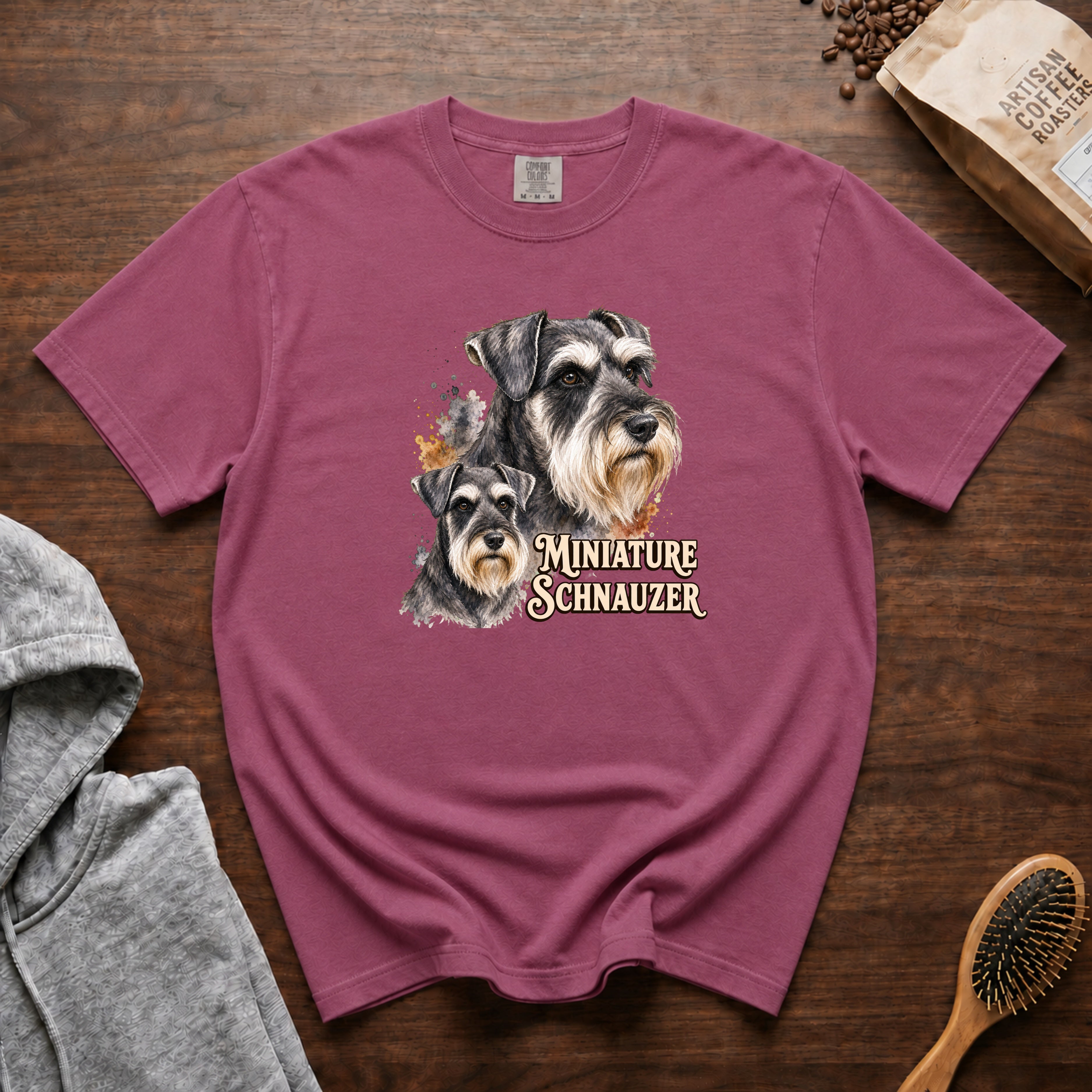 Miniature Schnauzer T-Shirt — Berry