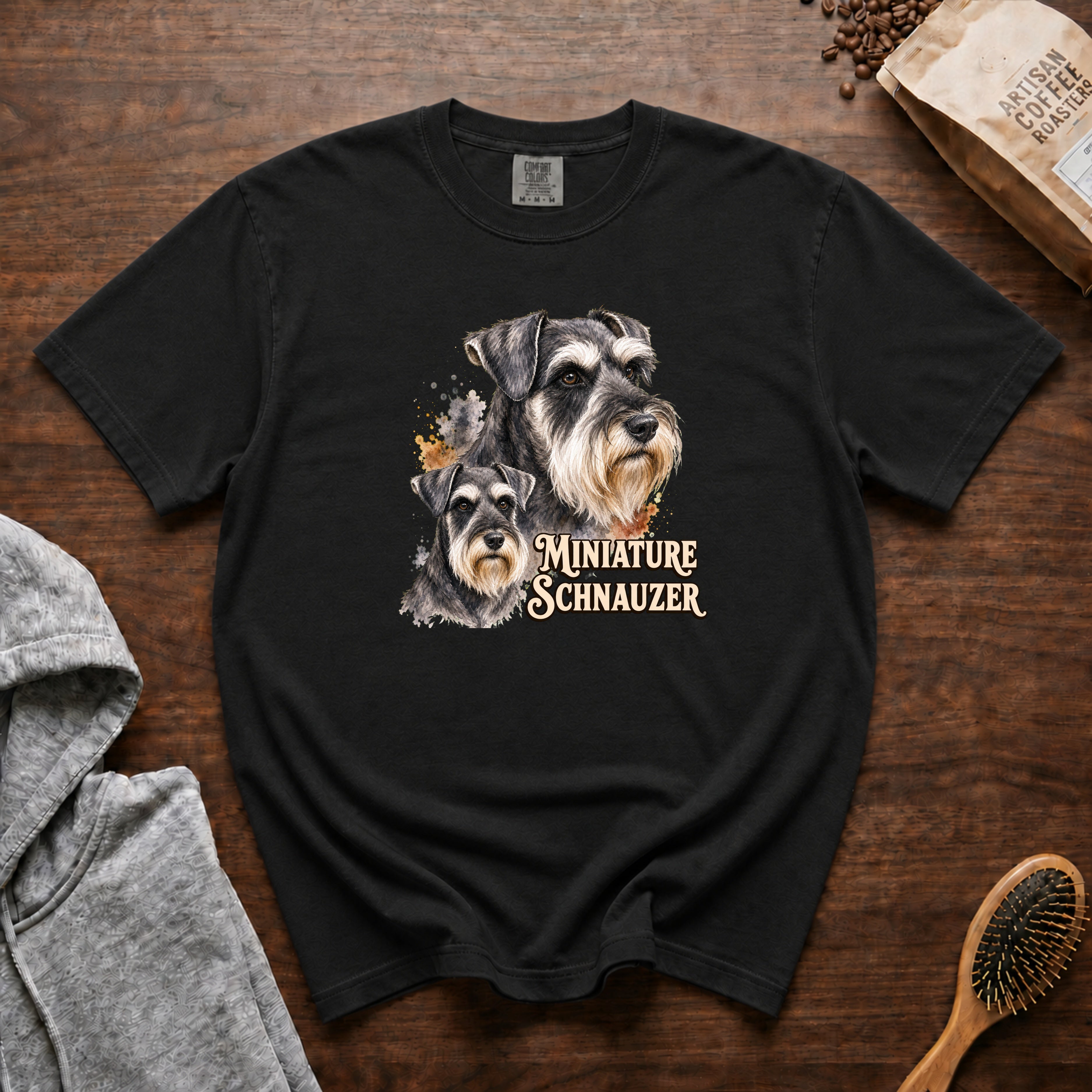 Miniature Schnauzer T-Shirt — Black