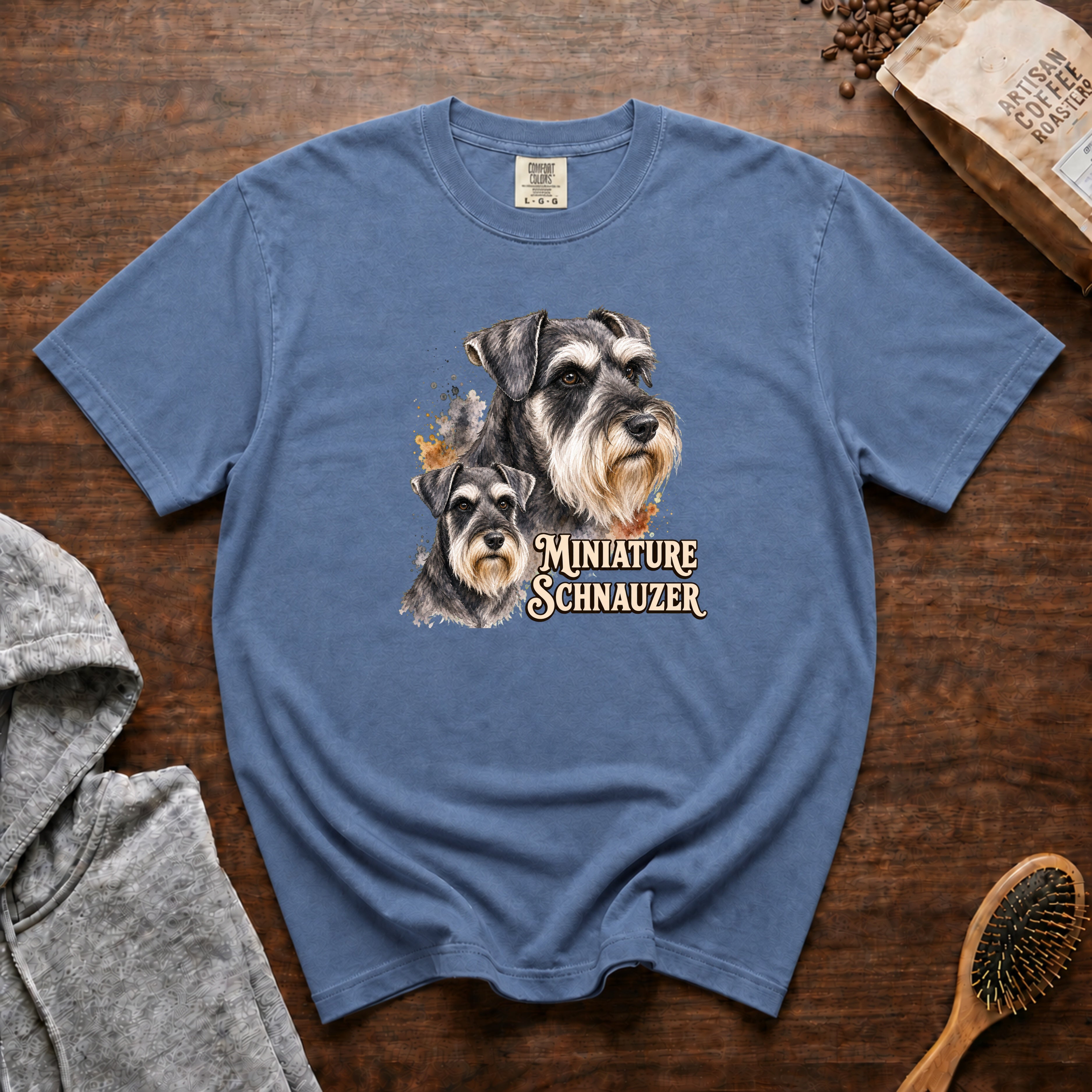 Miniature Schnauzer T-Shirt — Blue Jean