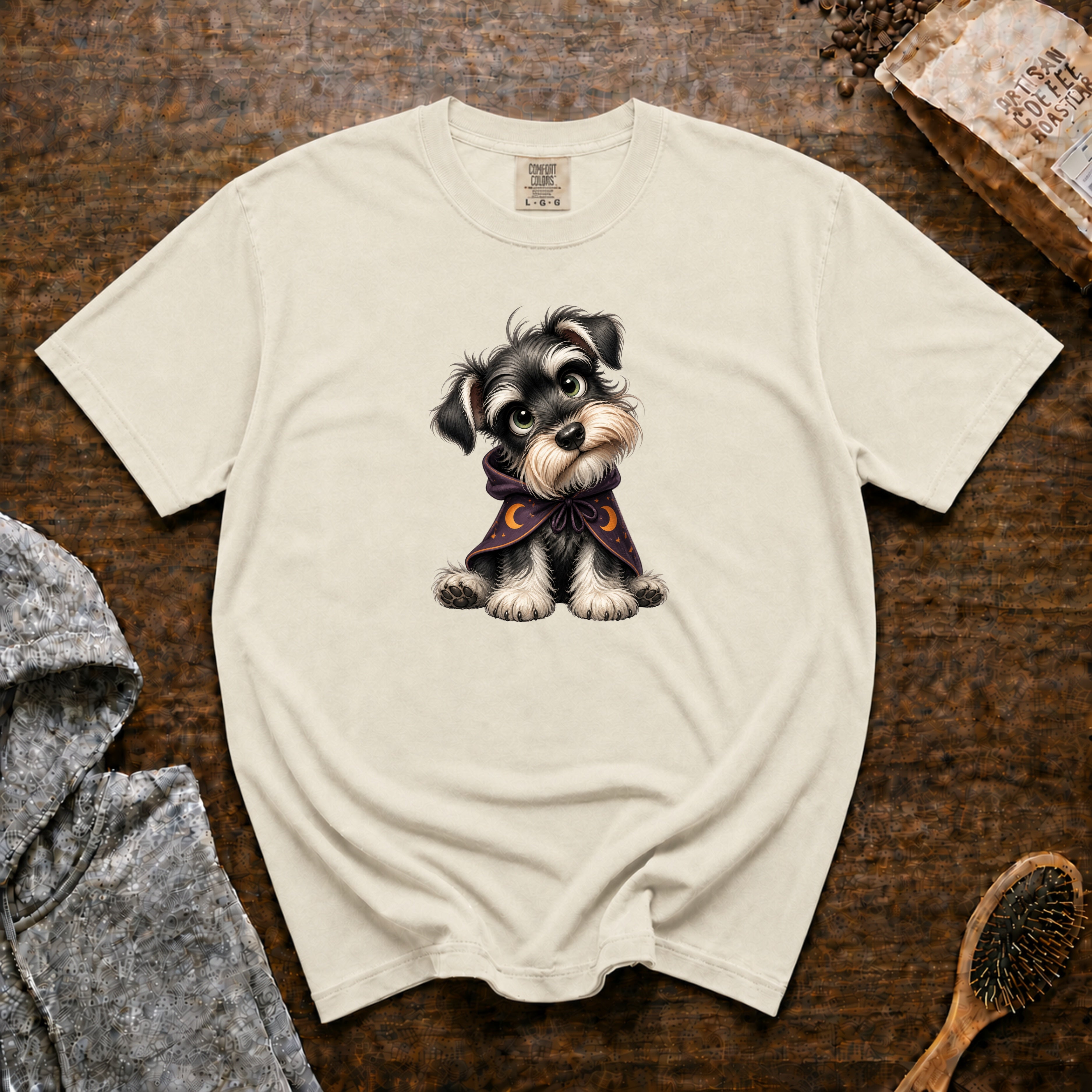Miniature Schnauzer T-Shirt — Ivory