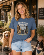 Morning Walk Regulars T-Shirt | Dog Park Coffee Tee