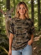 Unisex Boxy Camo Print T-Shirt