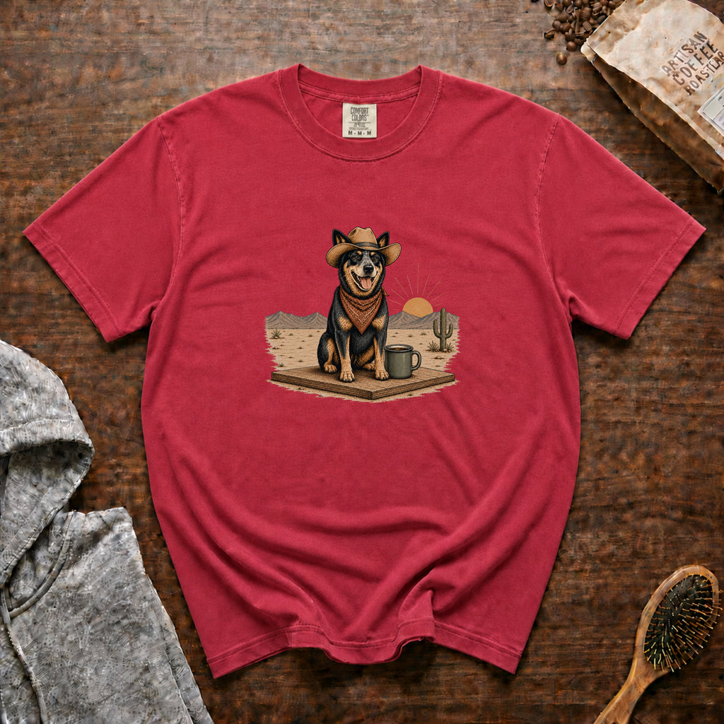 Morning On The Open Range T-Shirt — Crimson