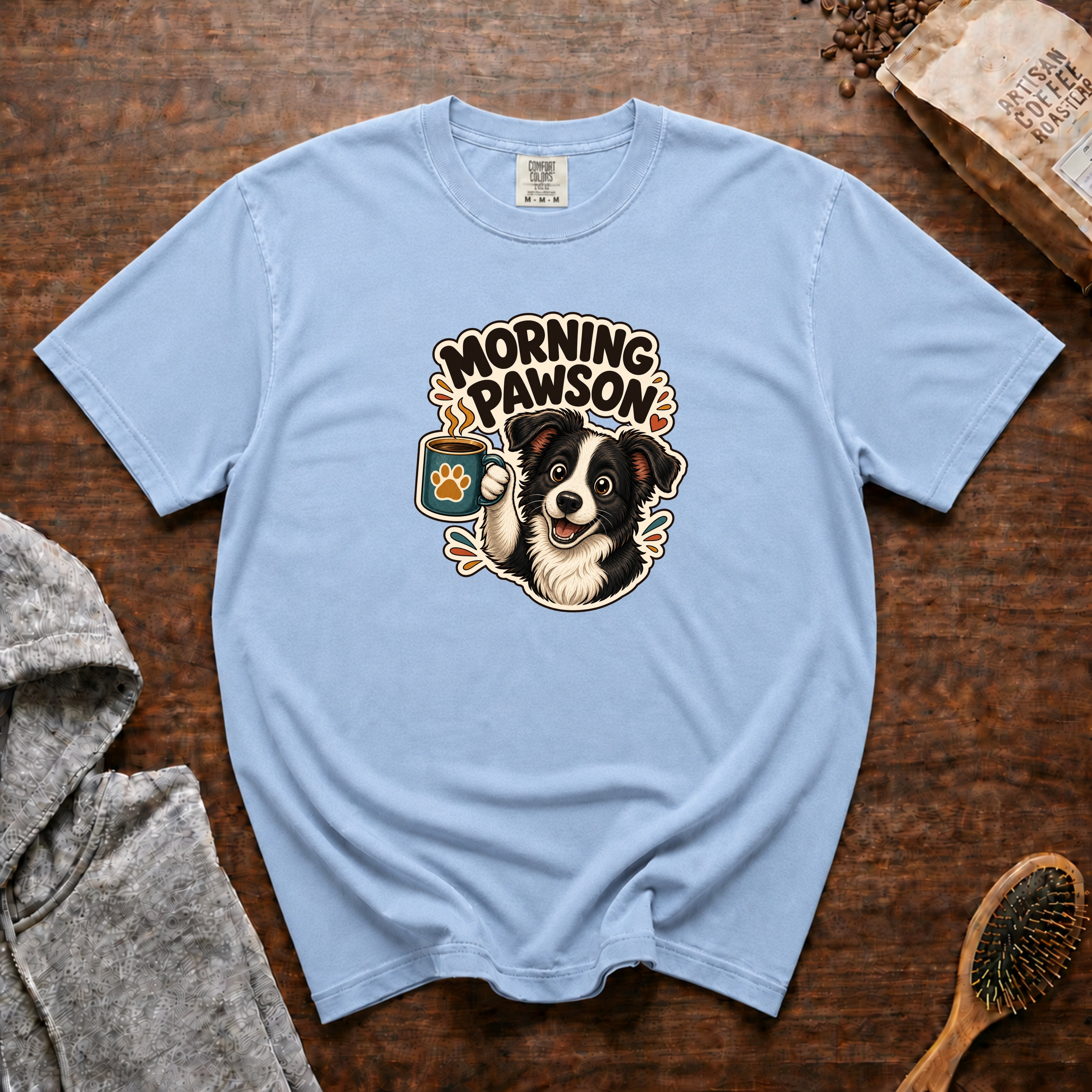 Morning Pawson T-Shirt — Chambray
