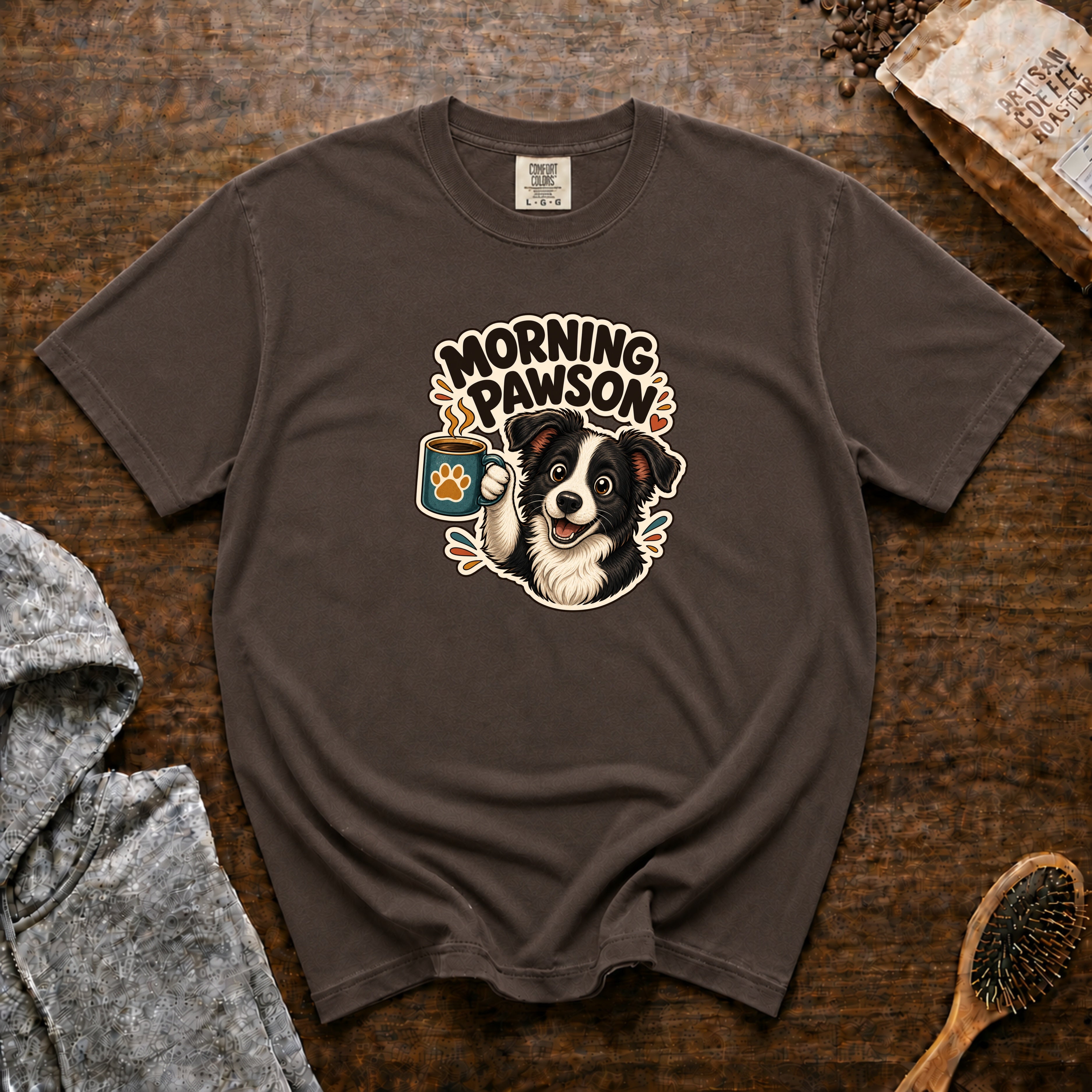 Morning Pawson T-Shirt — Espresso