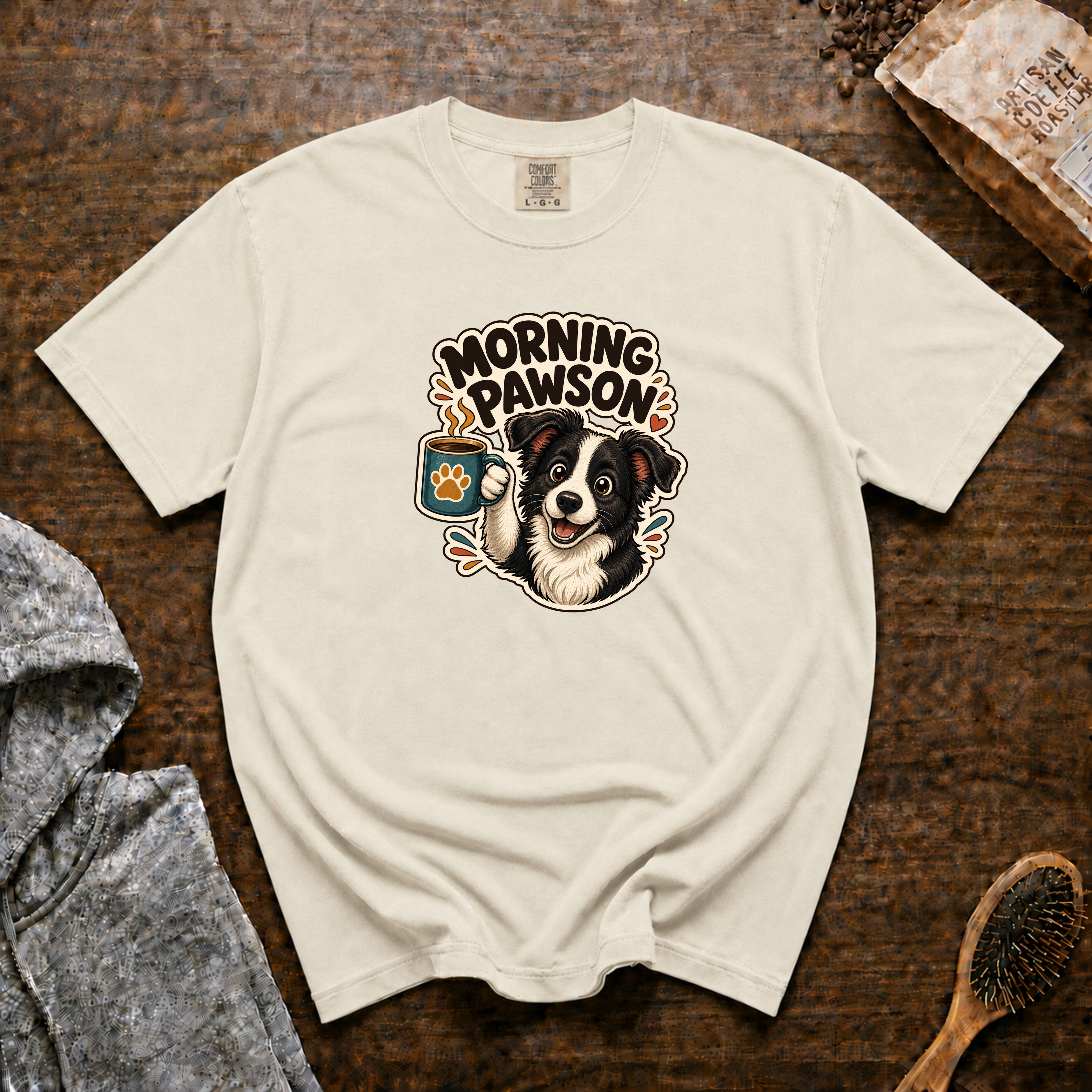 Morning Pawson T-Shirt — Ivory