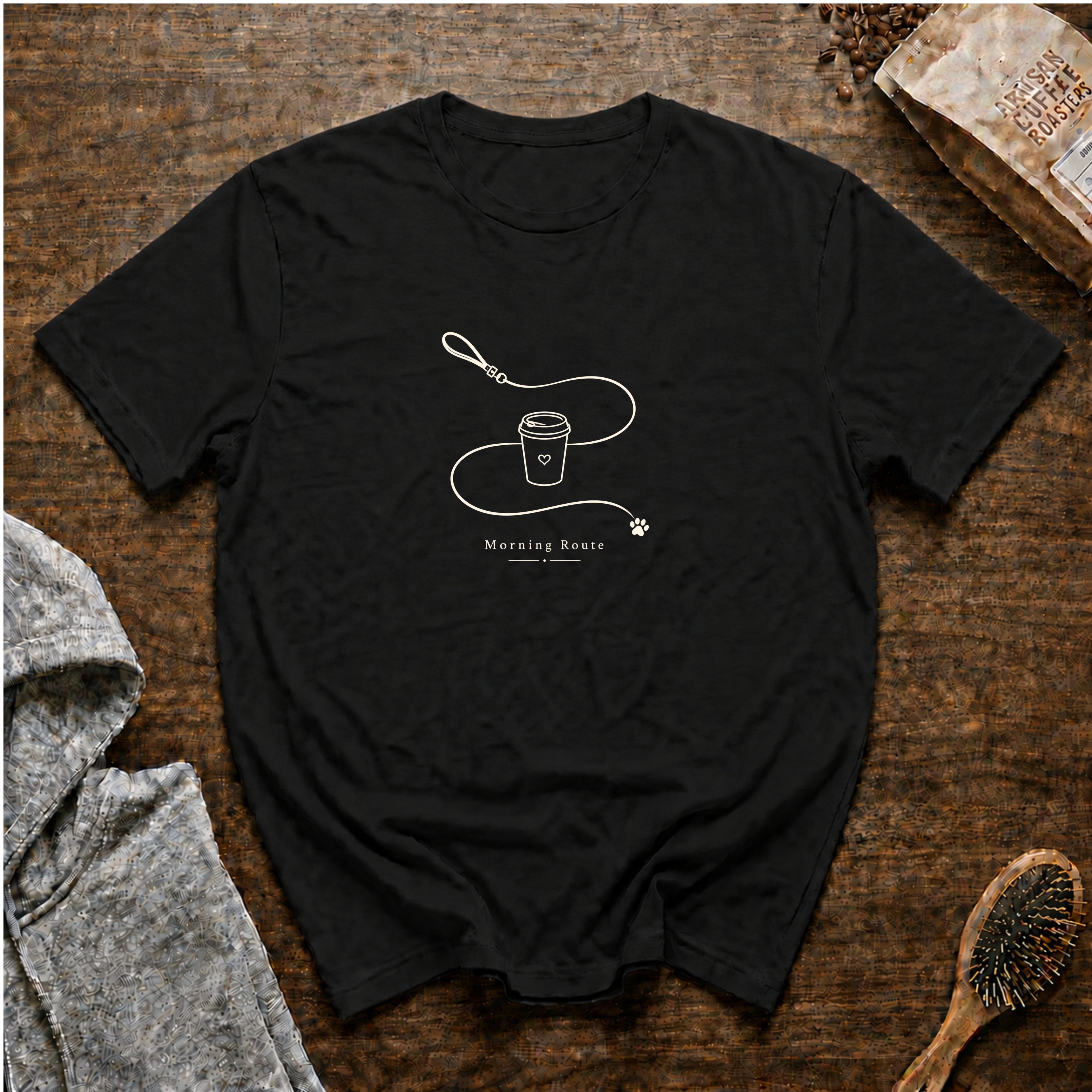 Morning Route T-Shirt — Black