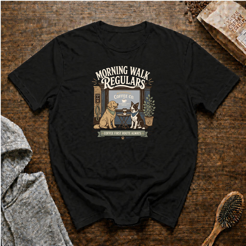 Morning Walk Regulars T-Shirt — Black