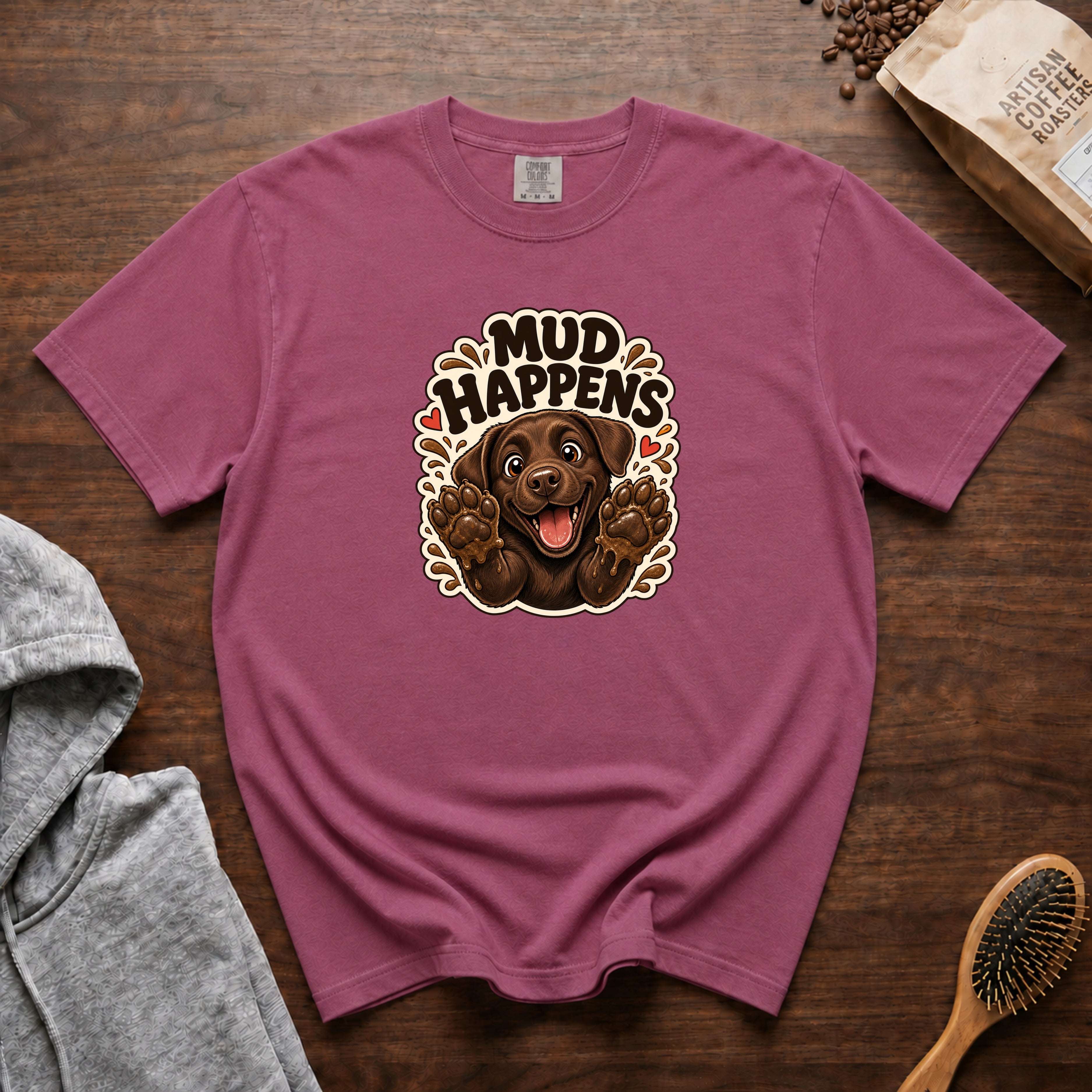 Mud Happens T-Shirt — Berry