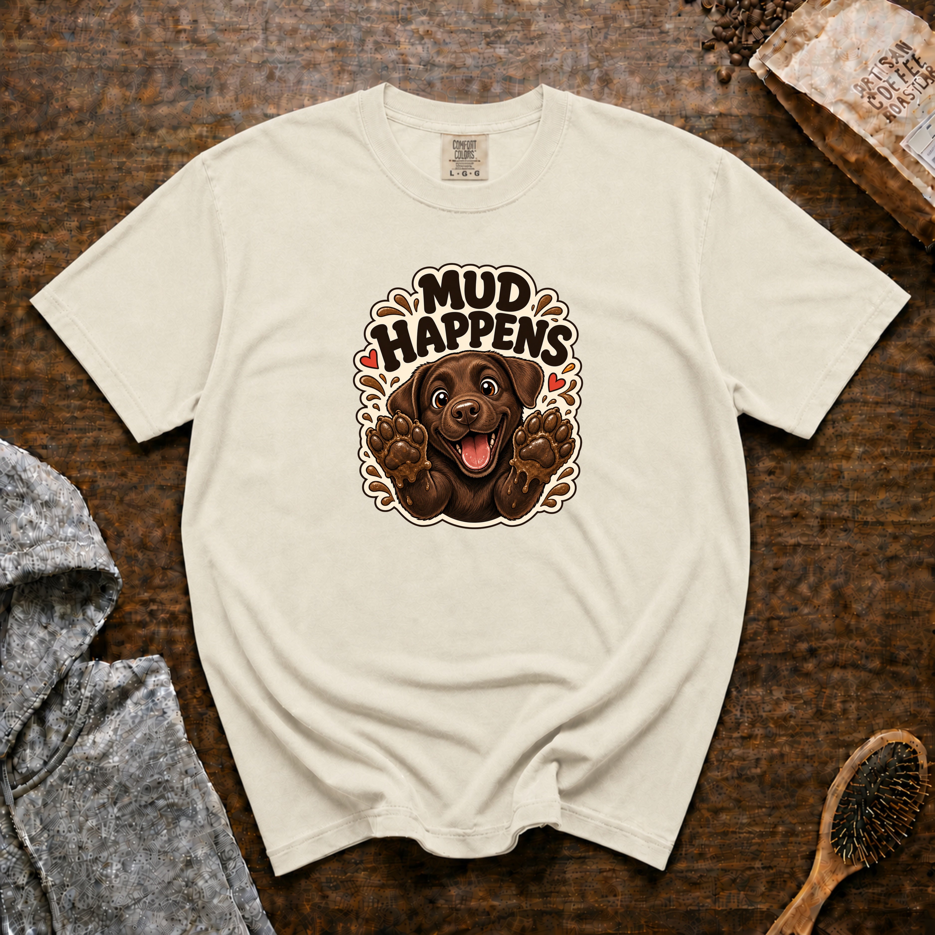 Mud Happens T-Shirt — Ivory