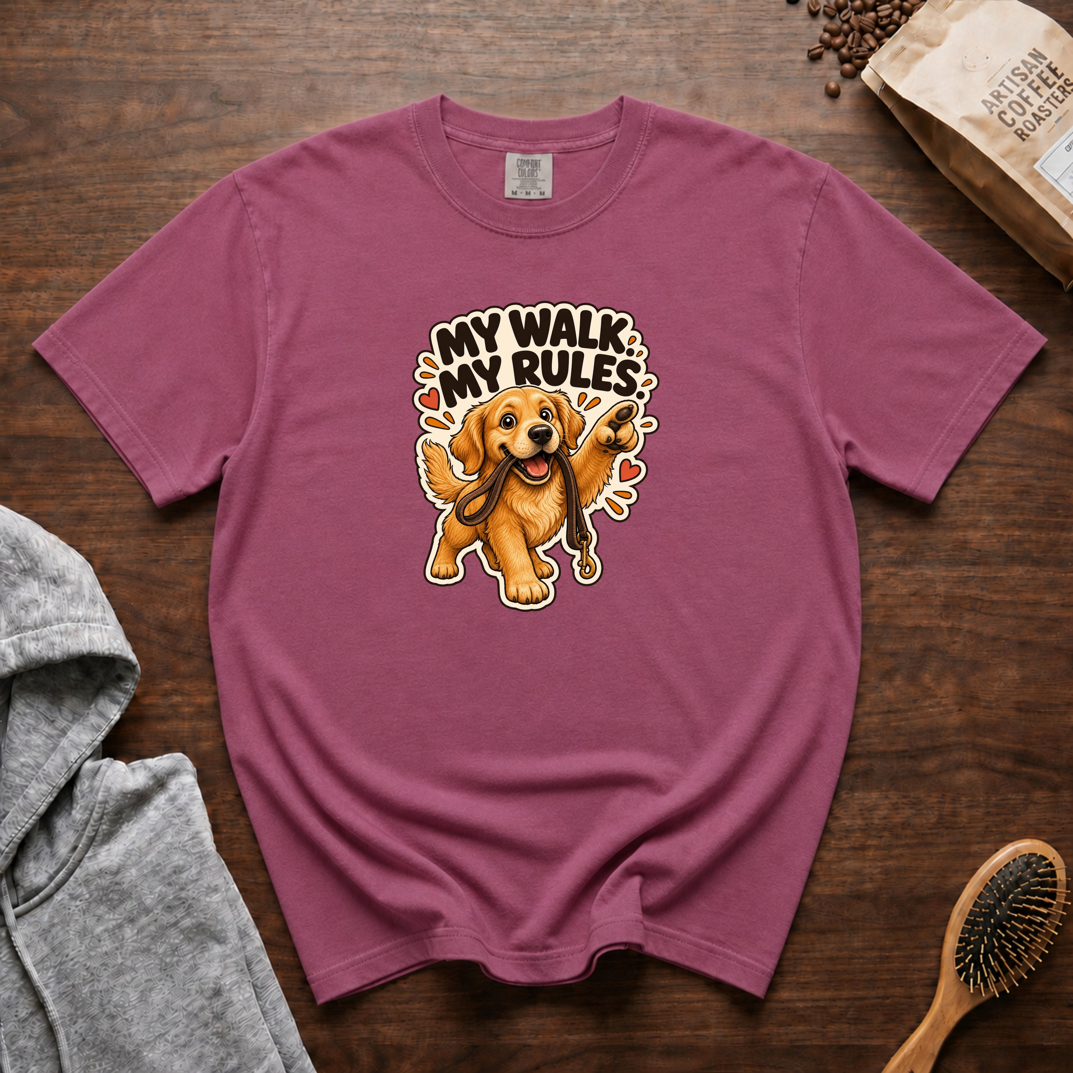 My Walk My Rules T-Shirt — Berry