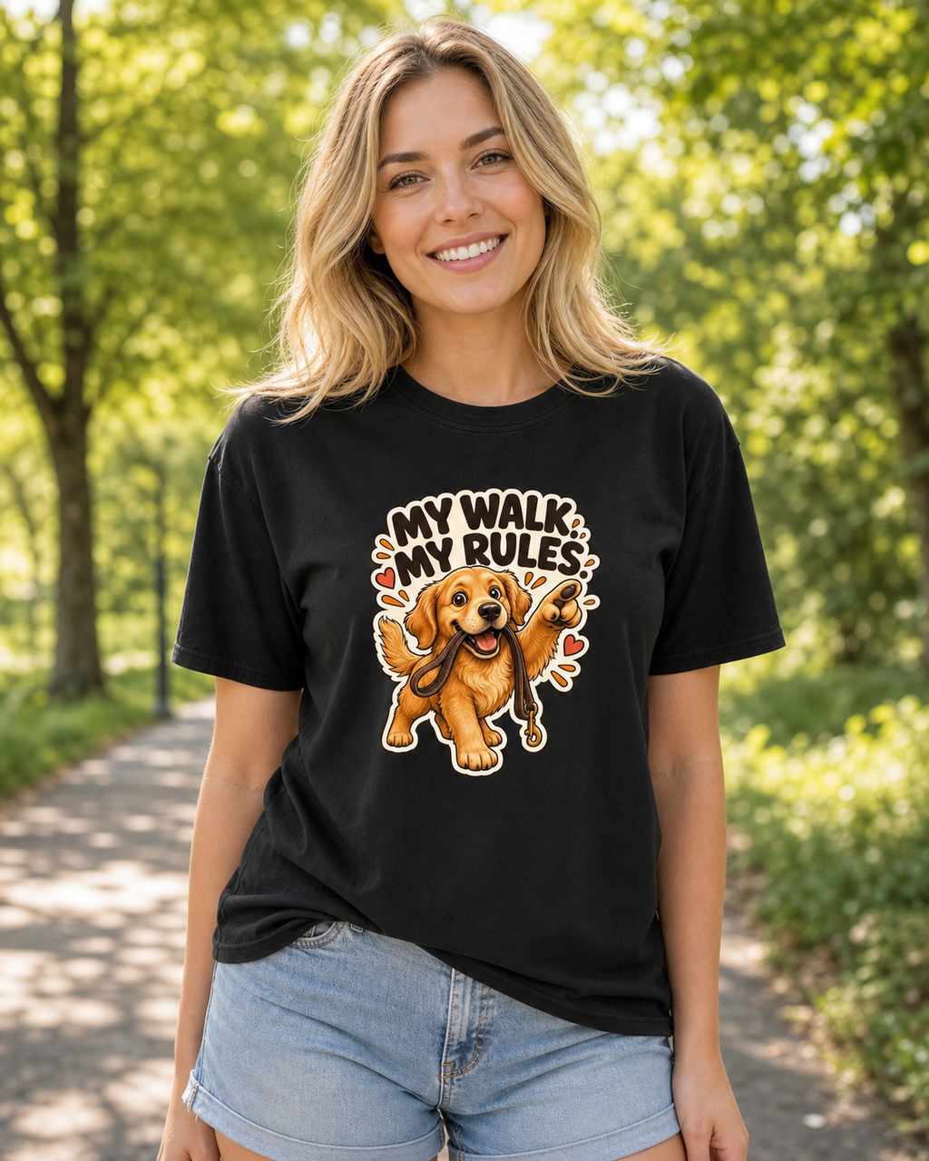 My Walk My Rules T-Shirt | Funny Dog Lover Walkies Tee