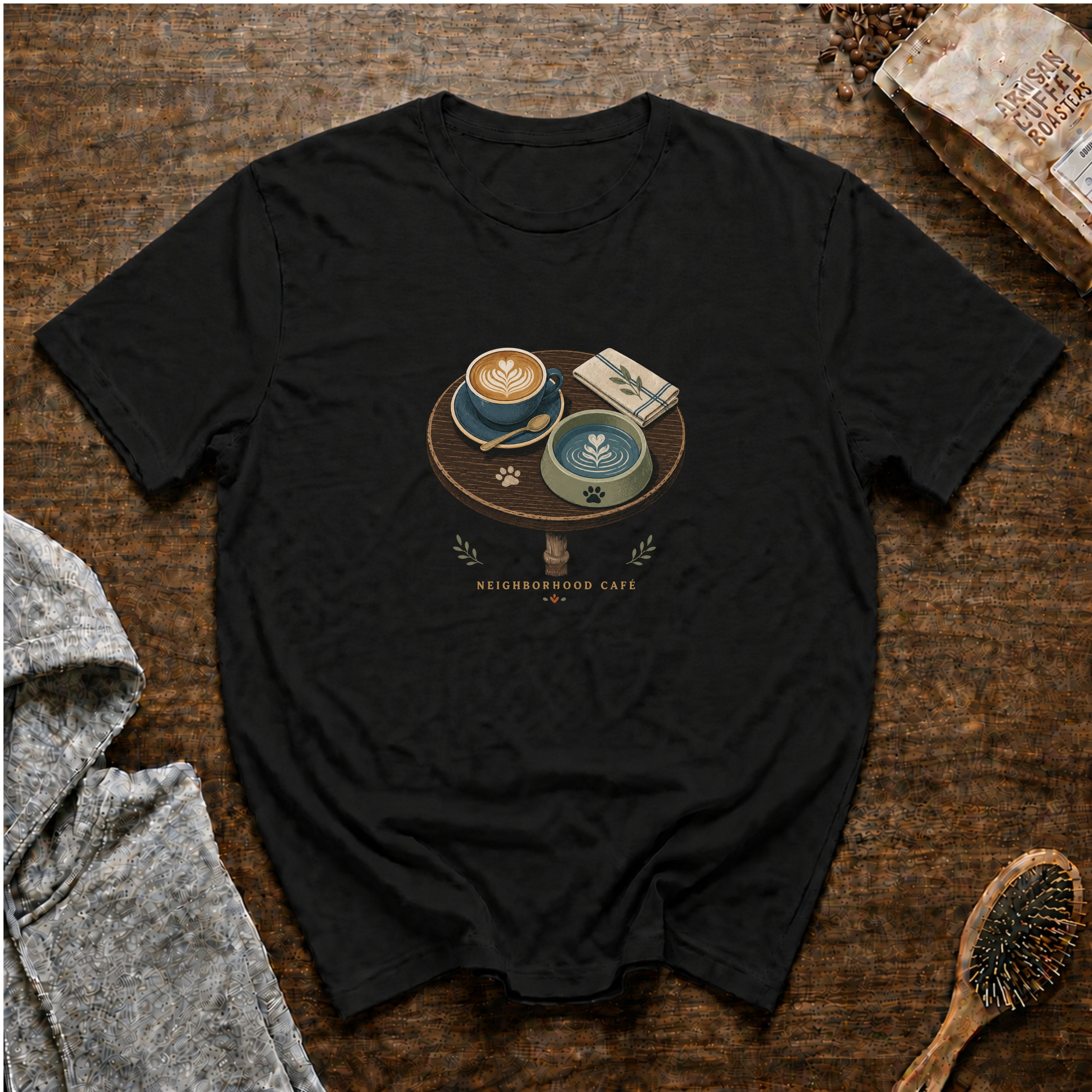 Neighborhood Cafe T-Shirt — Black