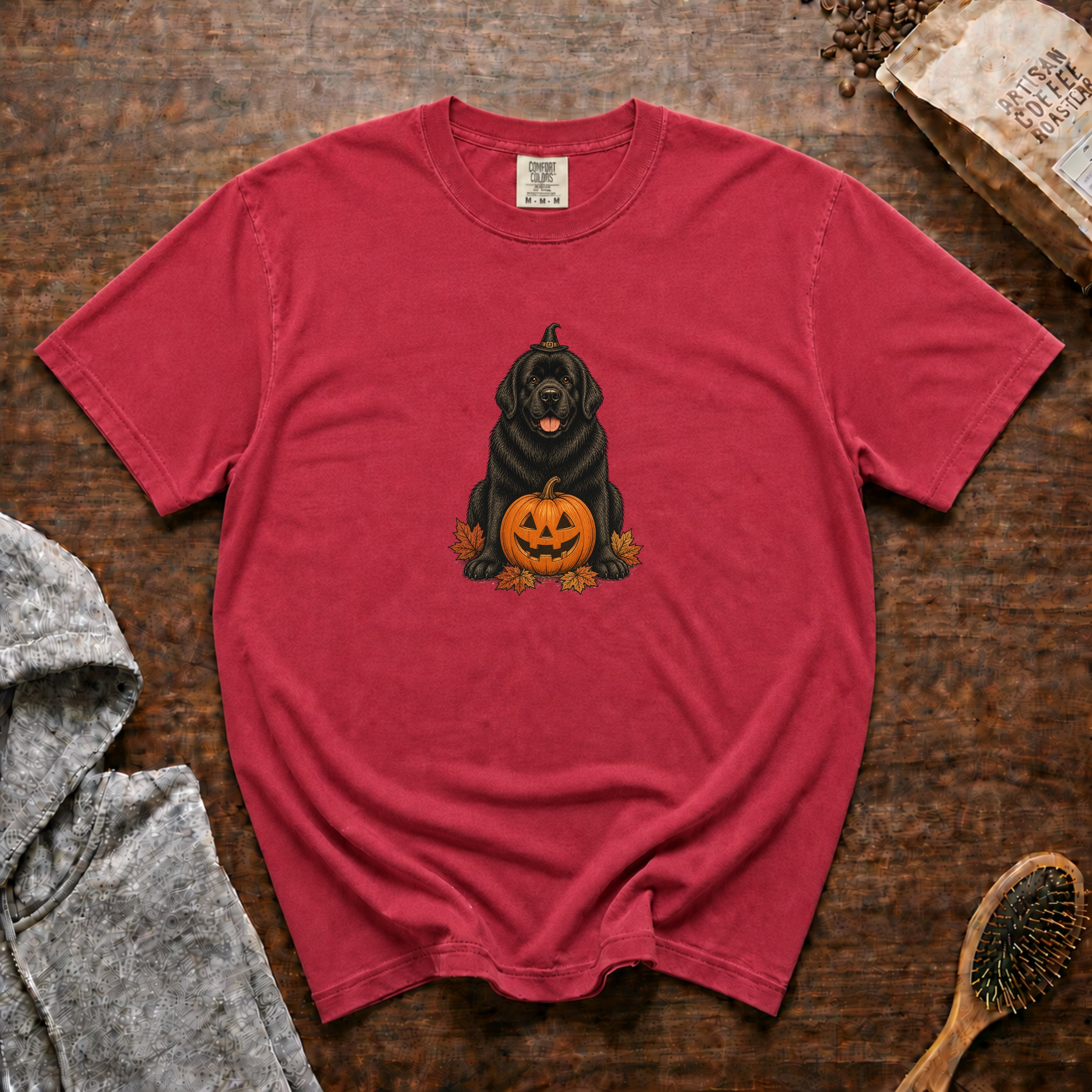 Newfoundland Halloween T-Shirt — Crimson