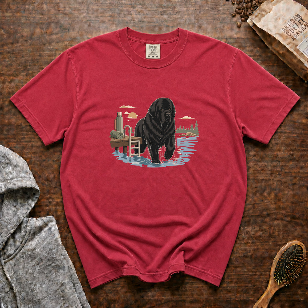 Newfoundland Lake Morning T-Shirt — Crimson