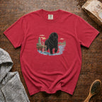 Newfoundland Lake Morning T-Shirt — Crimson