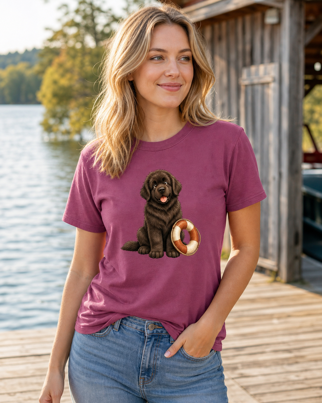 Newfoundland Lifesaver T-Shirt | Newfoundland Dog Lover Tee