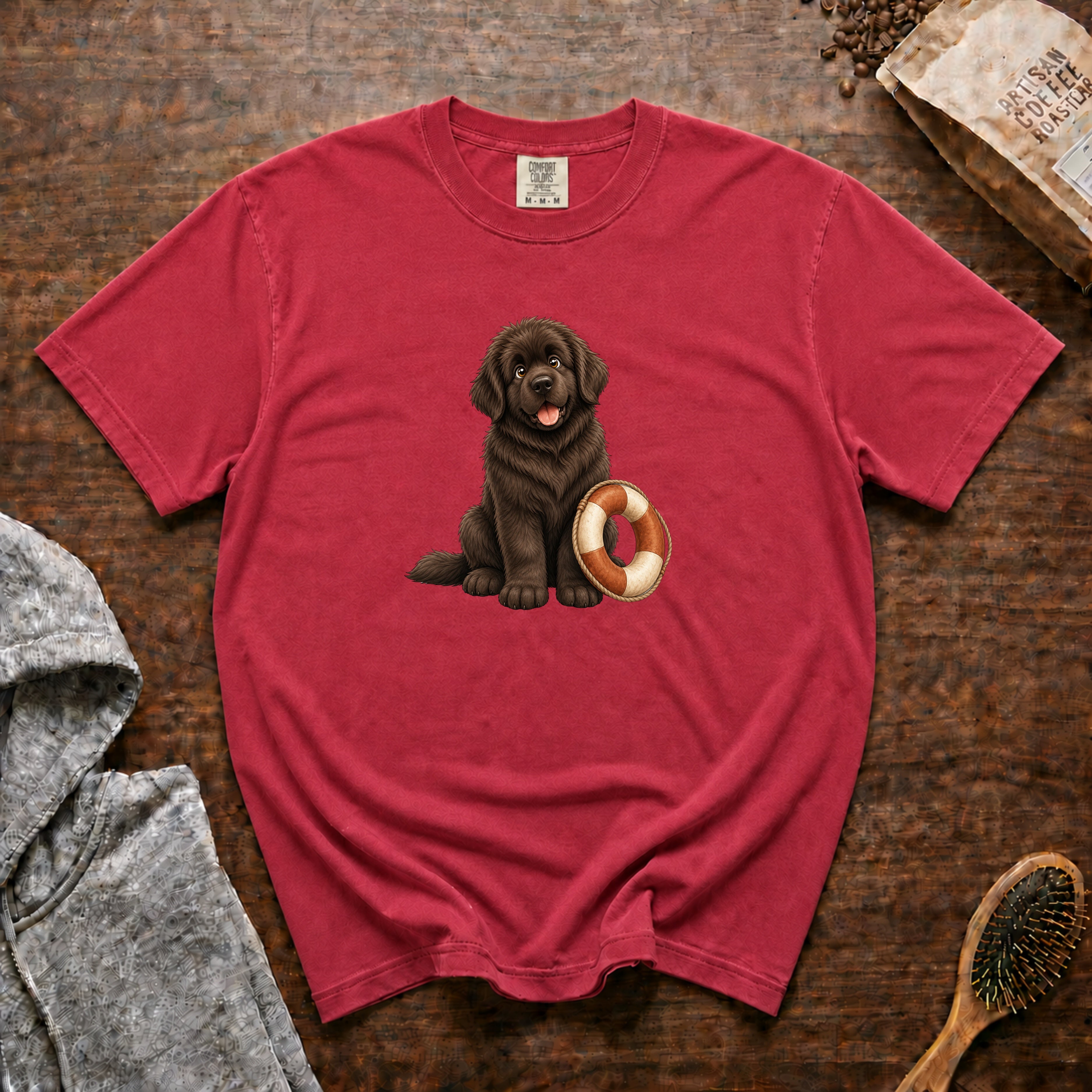 Newfoundland Lifesaver T-Shirt — Crimson