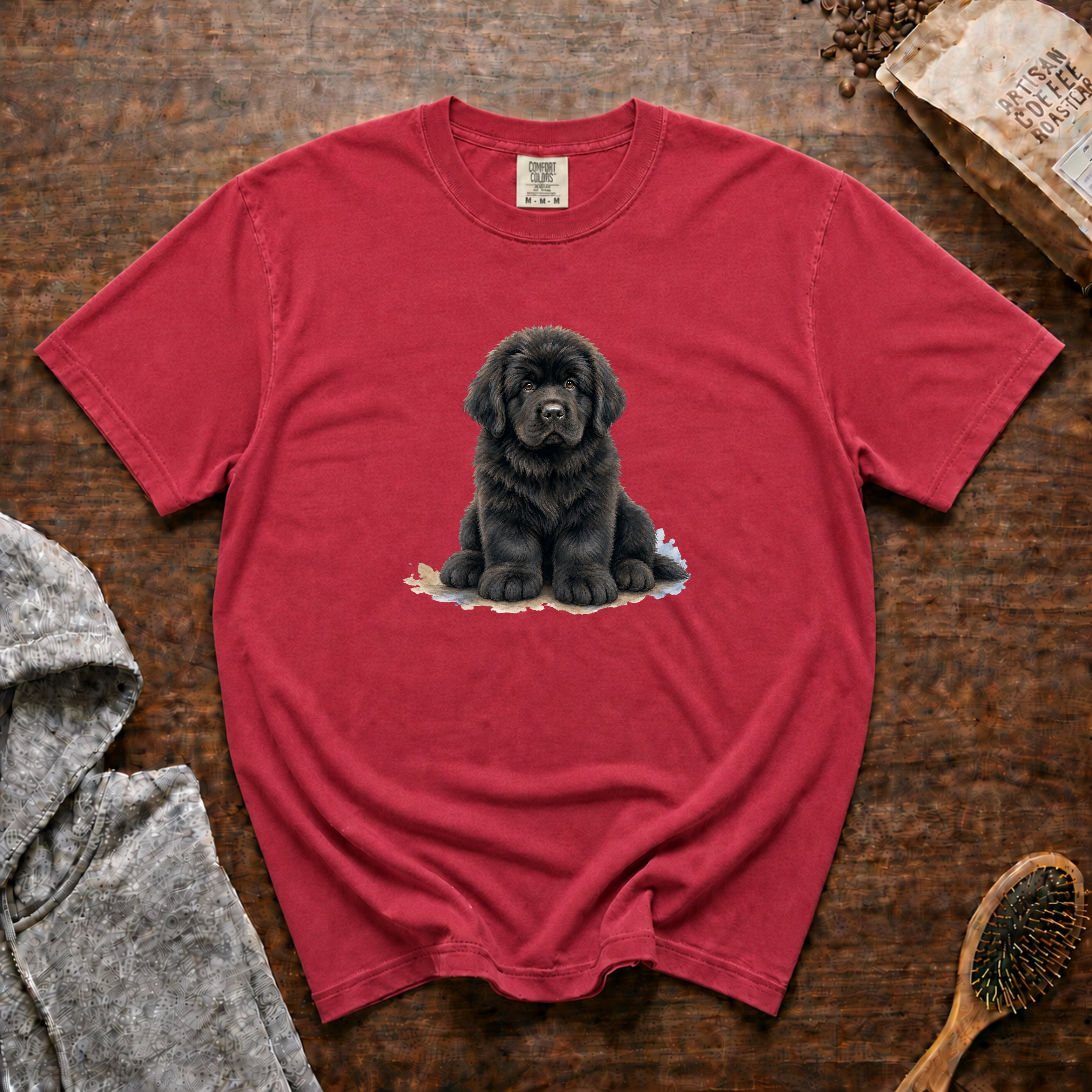 Newfoundland Teddy Bear T-Shirt — Crimson