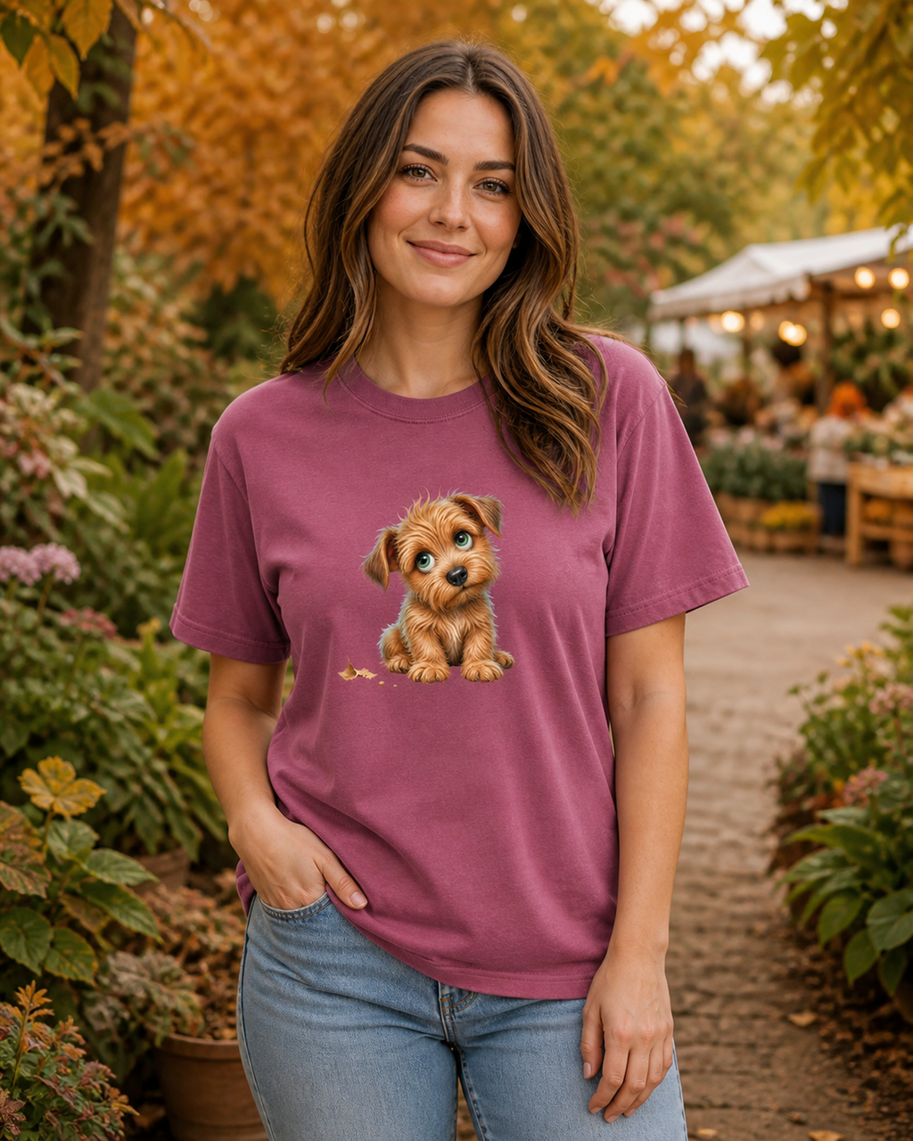 Norfolk Terrier Little Leaf T-Shirt | Norfolk Terrier Dog Lover Tee
