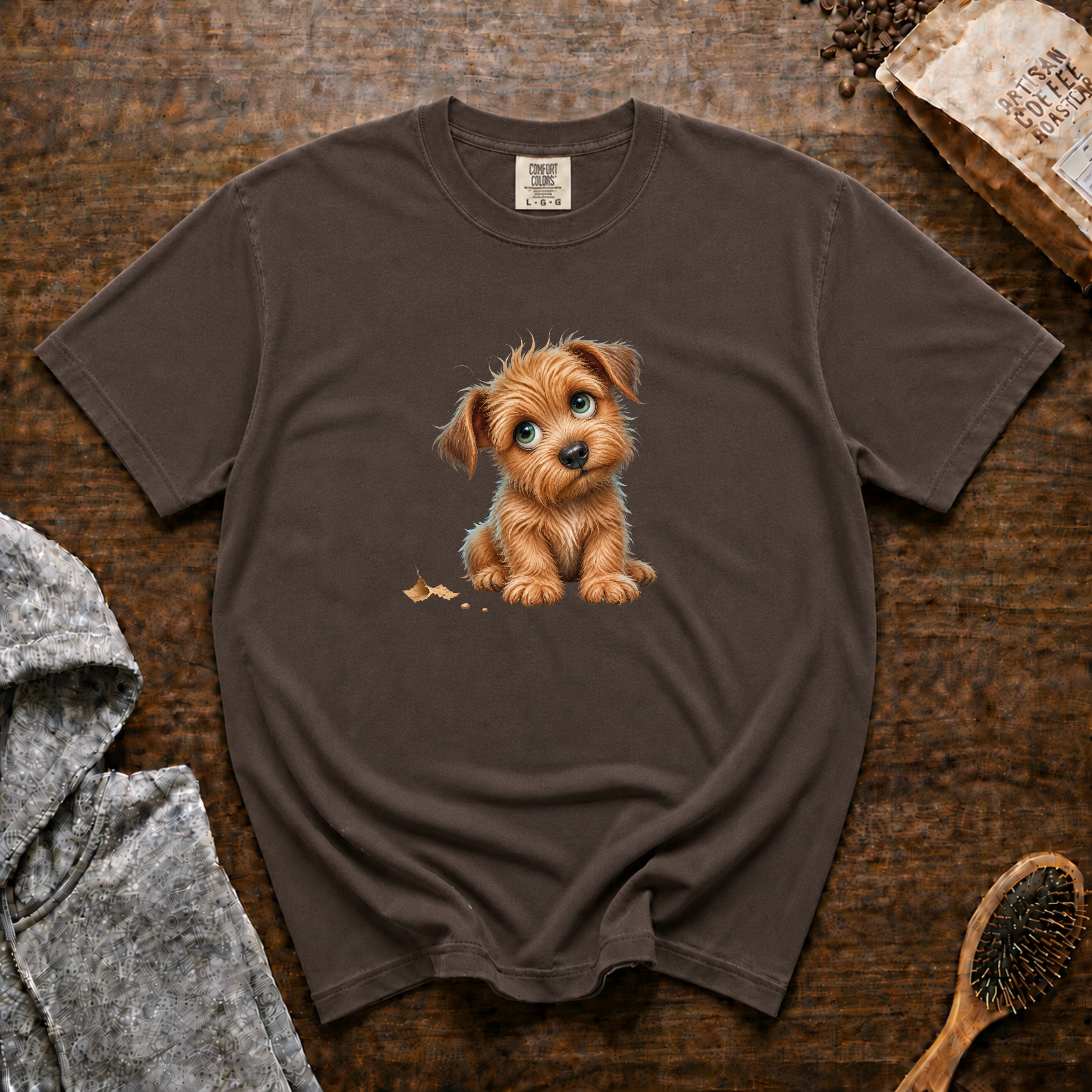 Norfolk Terrier â Little Leaf T-Shirt — Espresso