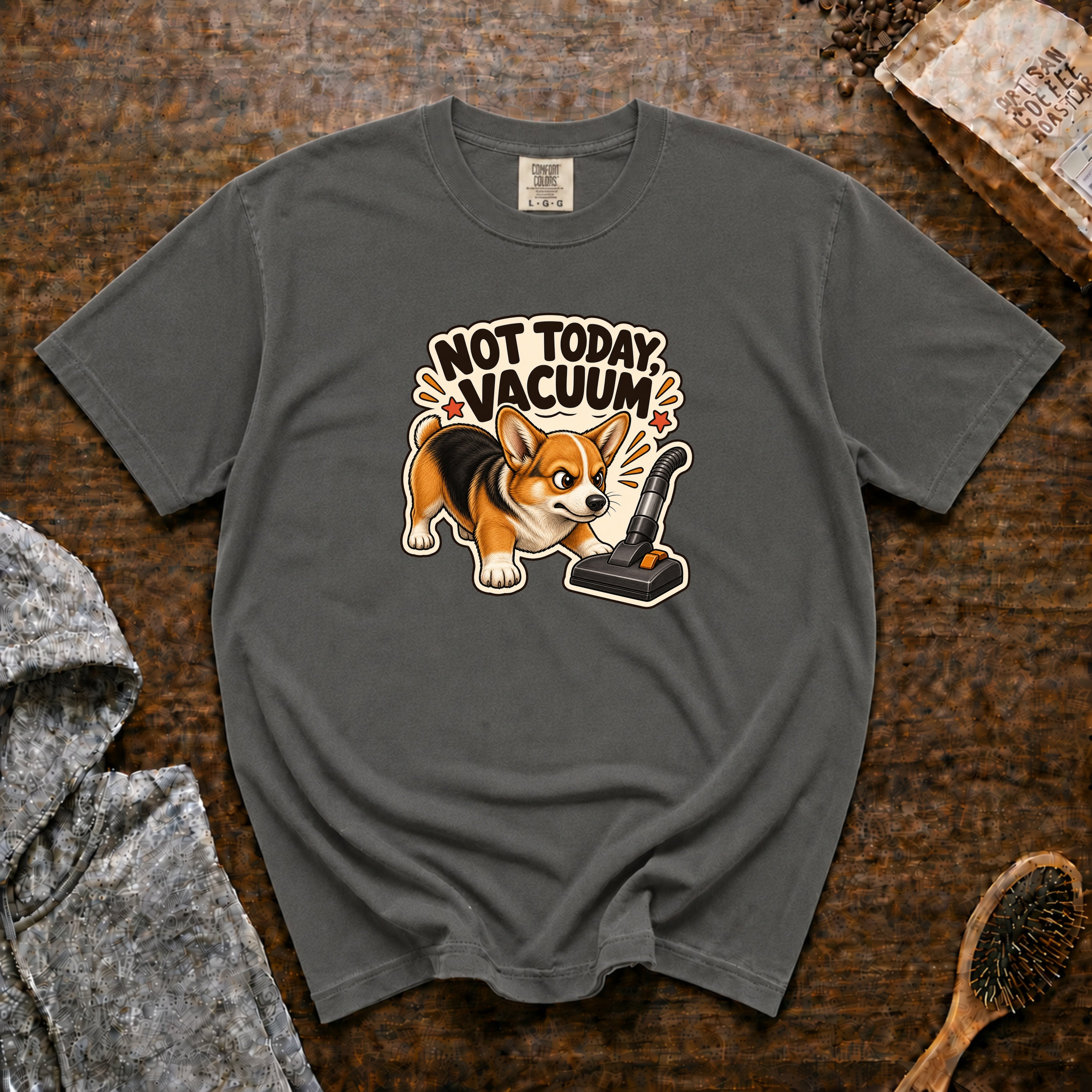 Not Today Vacuum T-Shirt — Pepper