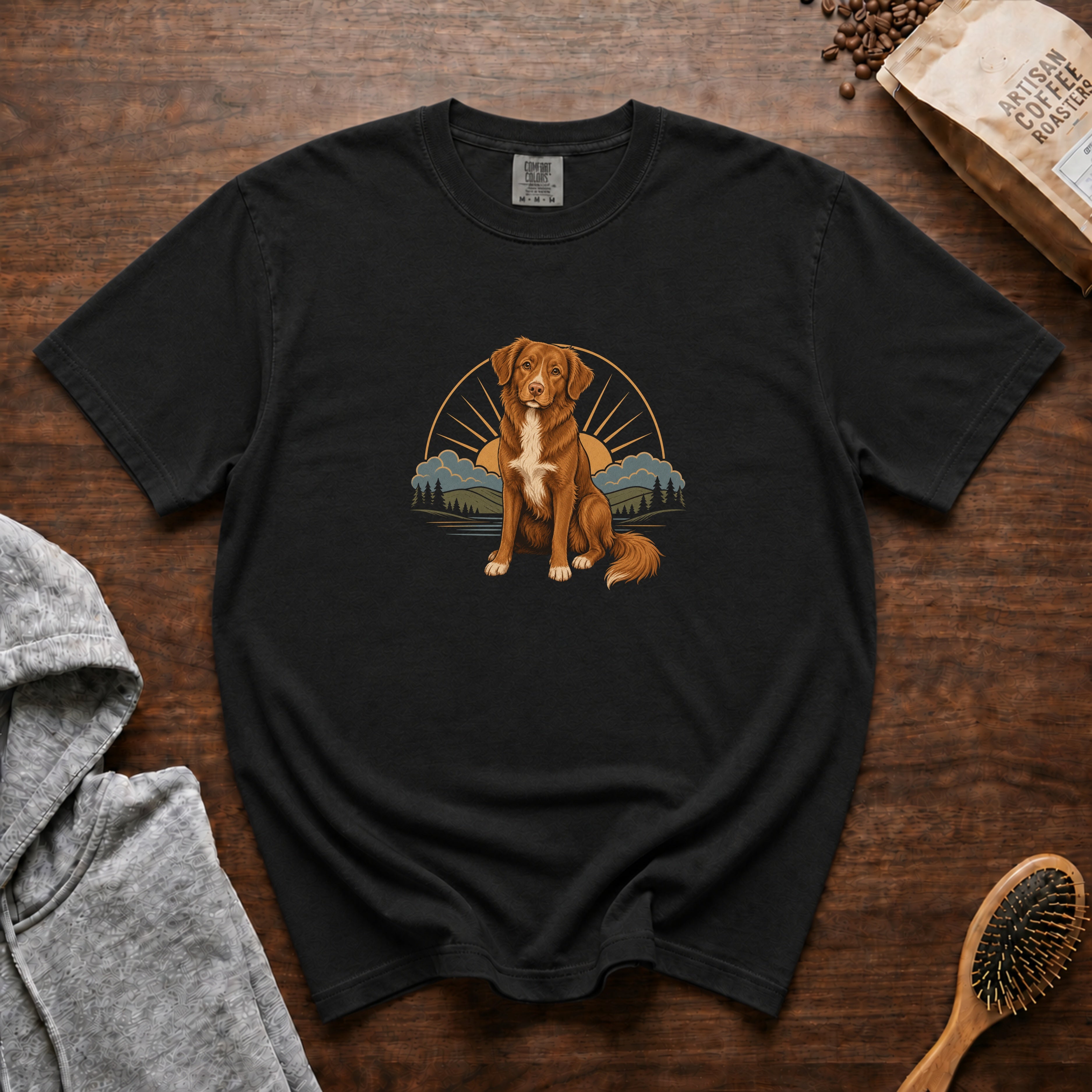 Nova Scotia Duck Tolling Retriever T-Shirt — Black