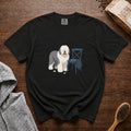 Old English Sheepdog Shed Happens T-Shirt — Black