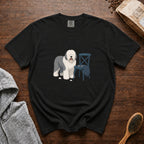 Old English Sheepdog Shed Happens T-Shirt — Black
