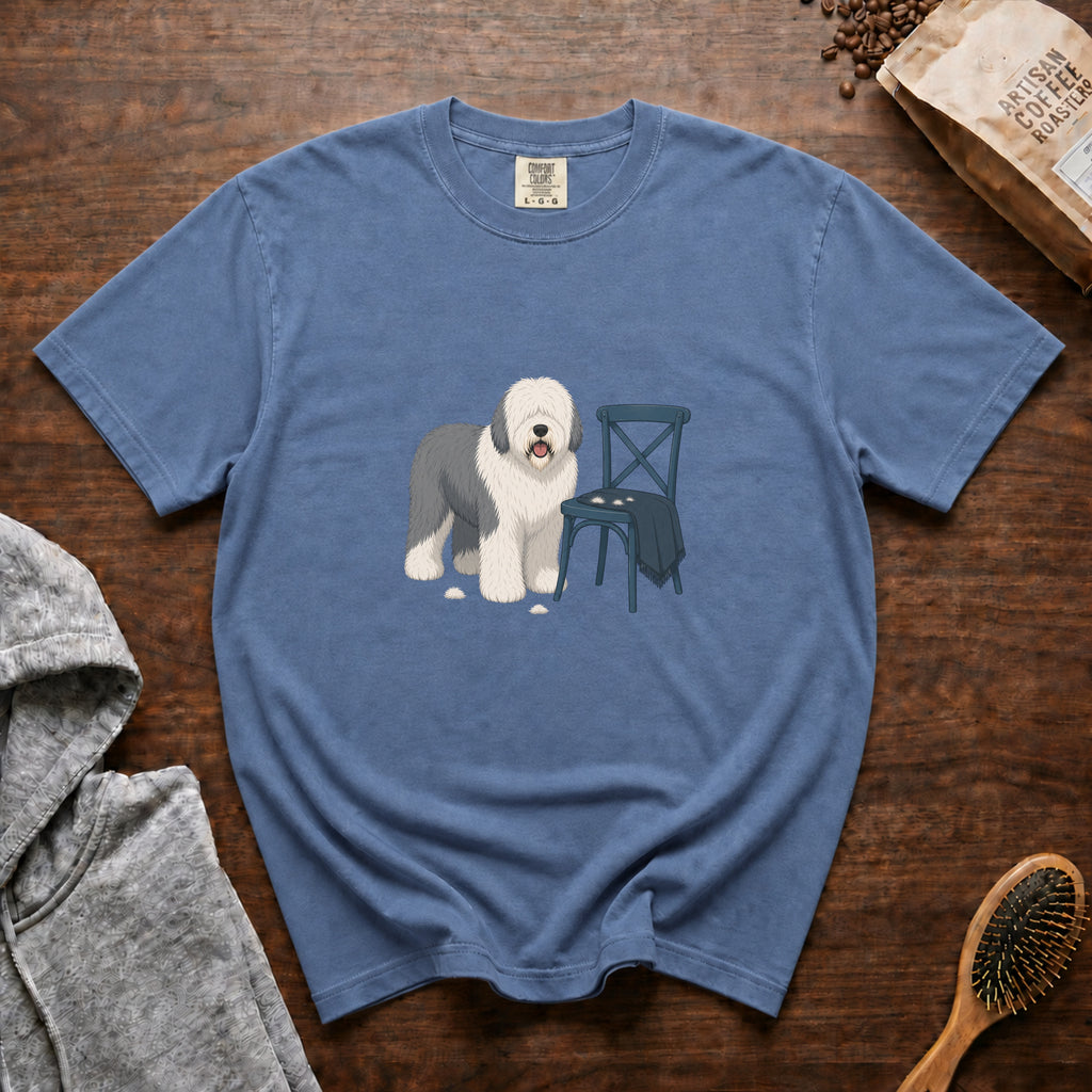 Old English Sheepdog Shed Happens T-Shirt — Blue Jean