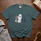 Old English Sheepdog Shed Happens T-Shirt — Blue Spruce