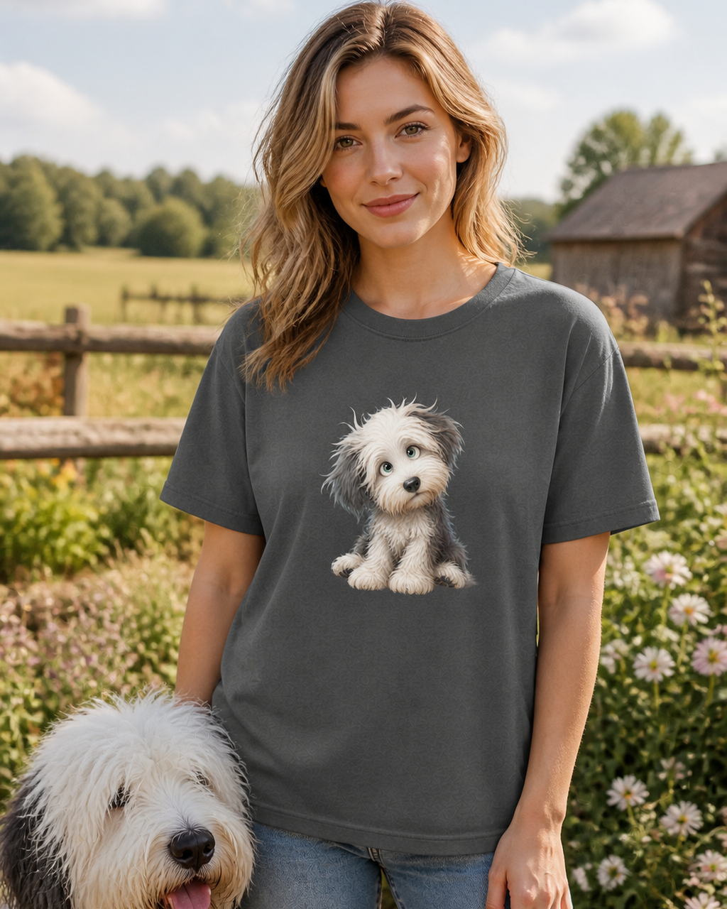Old English Sheepdog T-Shirt | Old English Sheepdog Dog Lover Tee