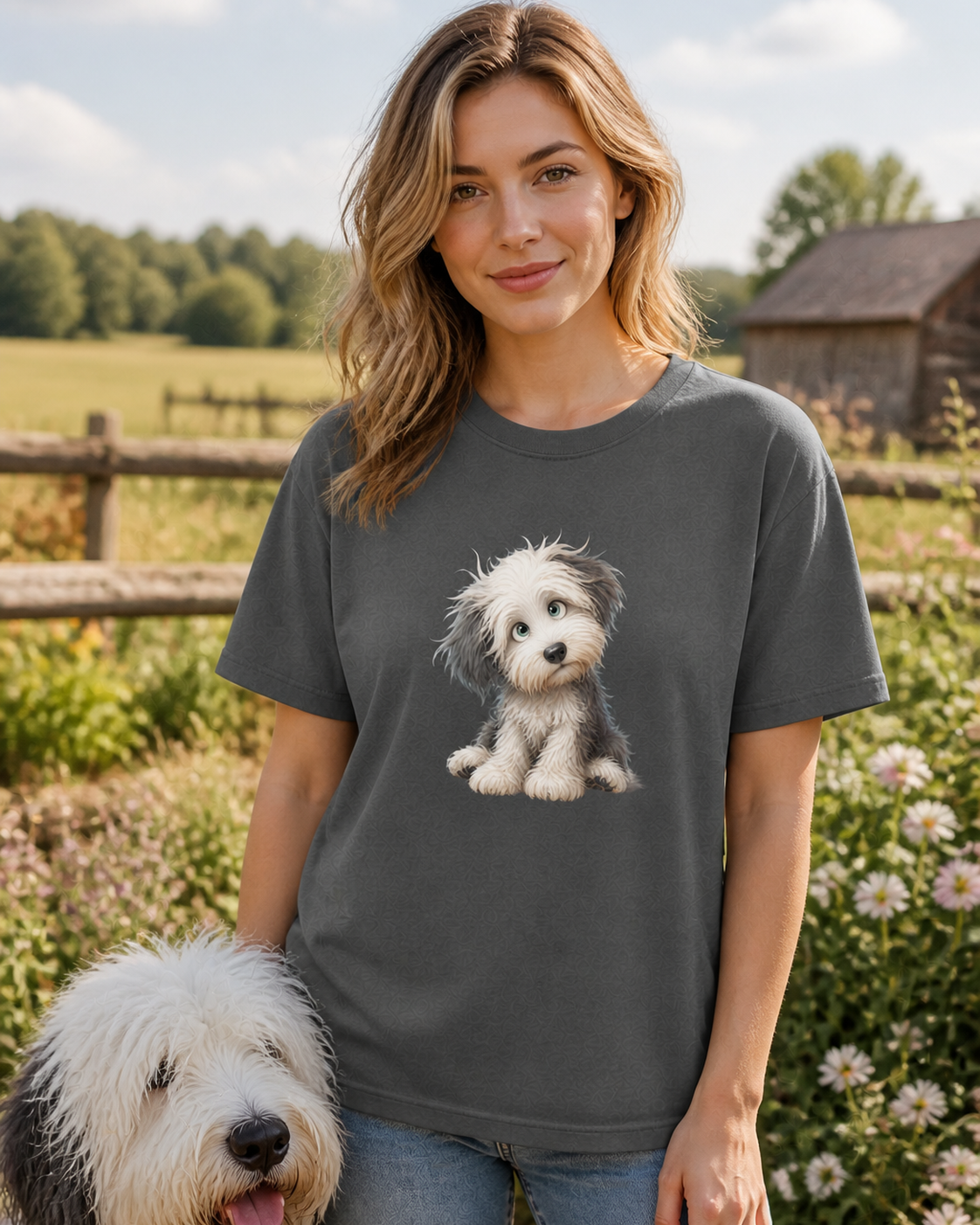 Old English Sheepdog T-Shirt | Old English Sheepdog Dog Lover Tee