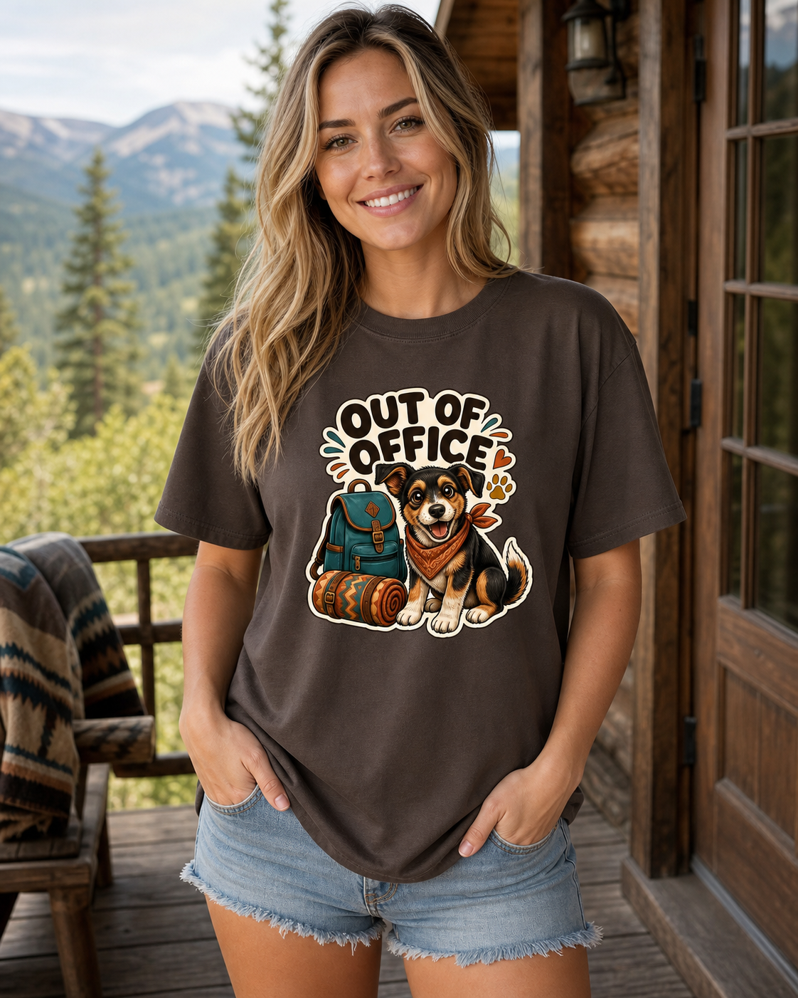 Out Of Office T-Shirt | Funny Dog Lover Tee
