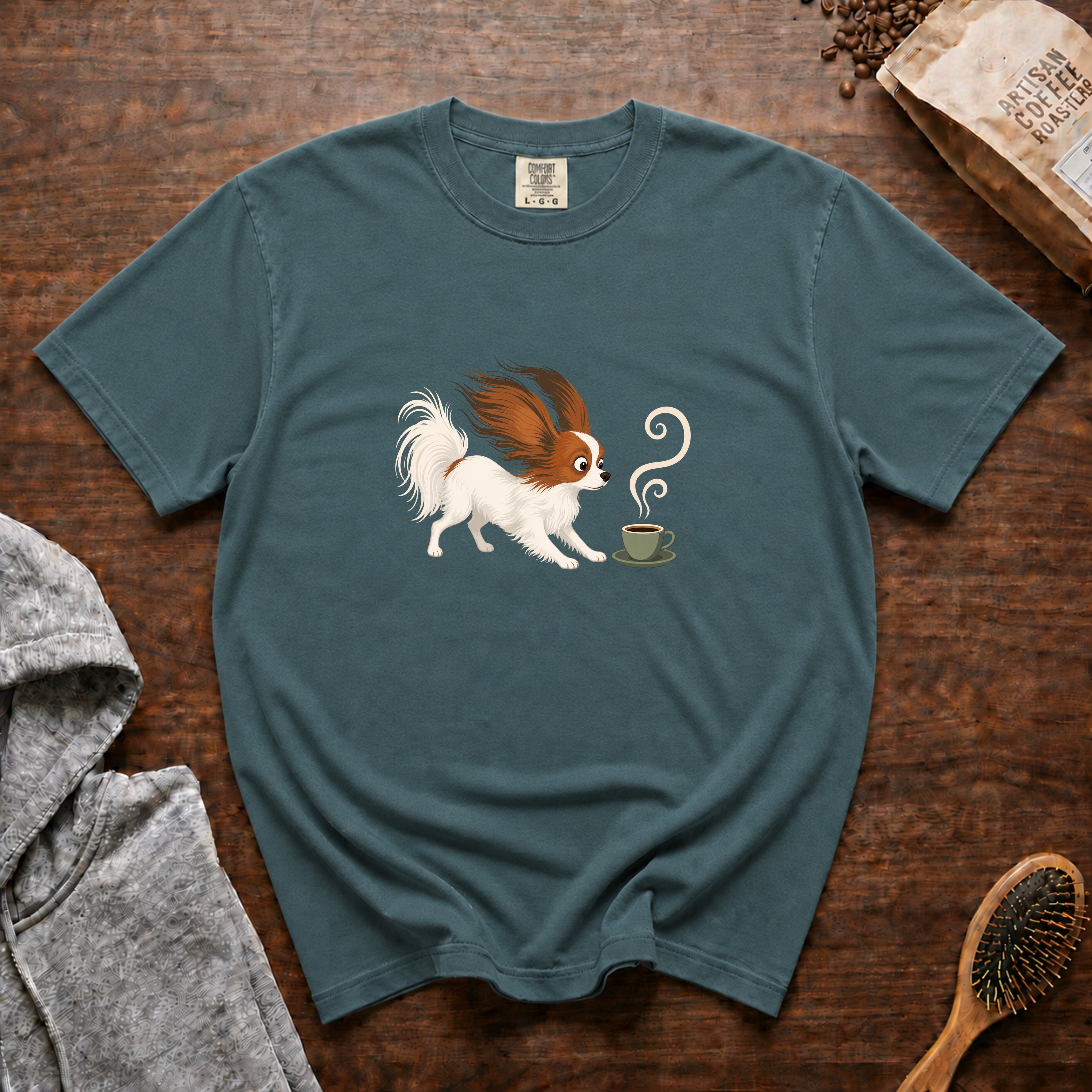 Papillon Espresso Wind T-Shirt — Blue Spruce