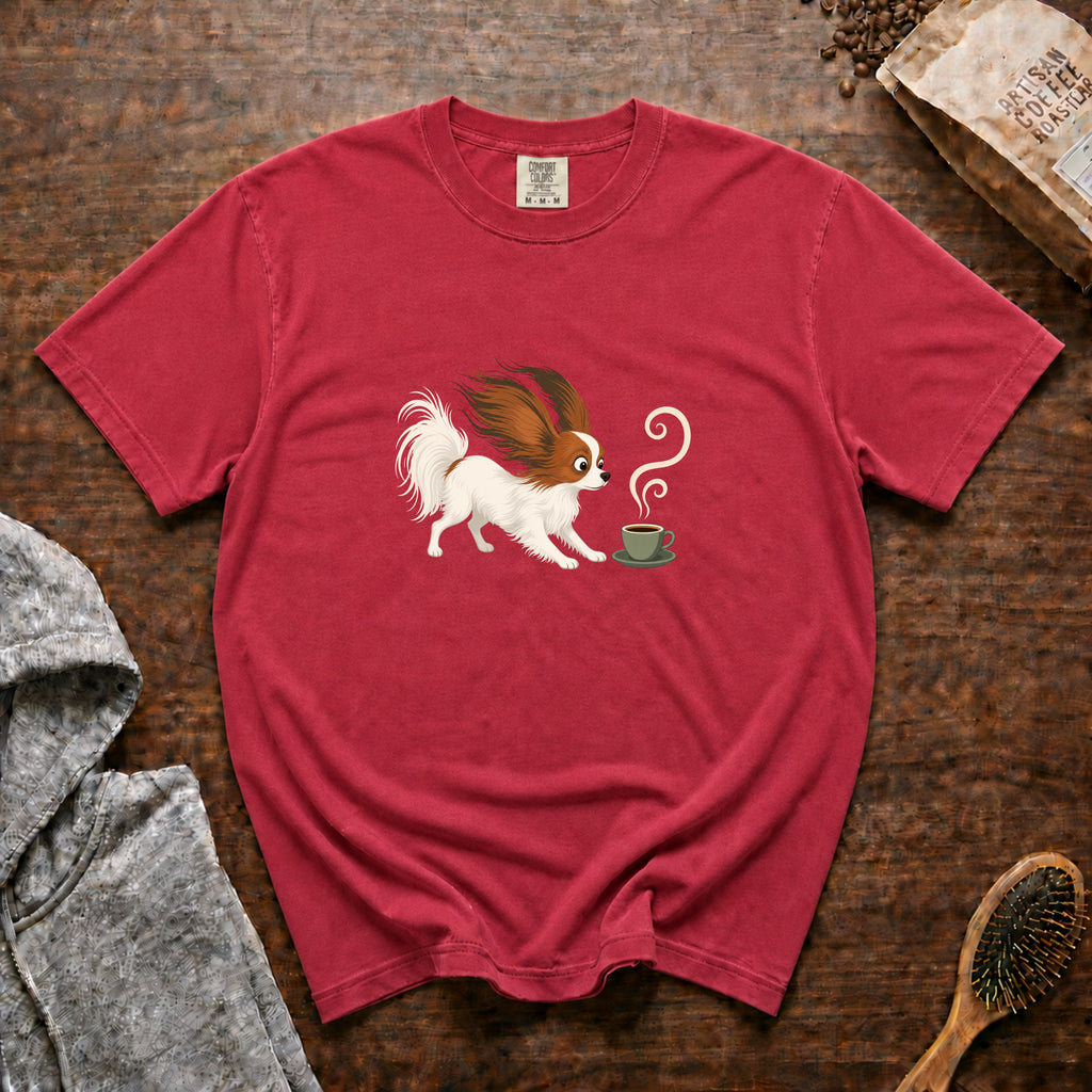 Papillon Espresso Wind T-Shirt — Crimson