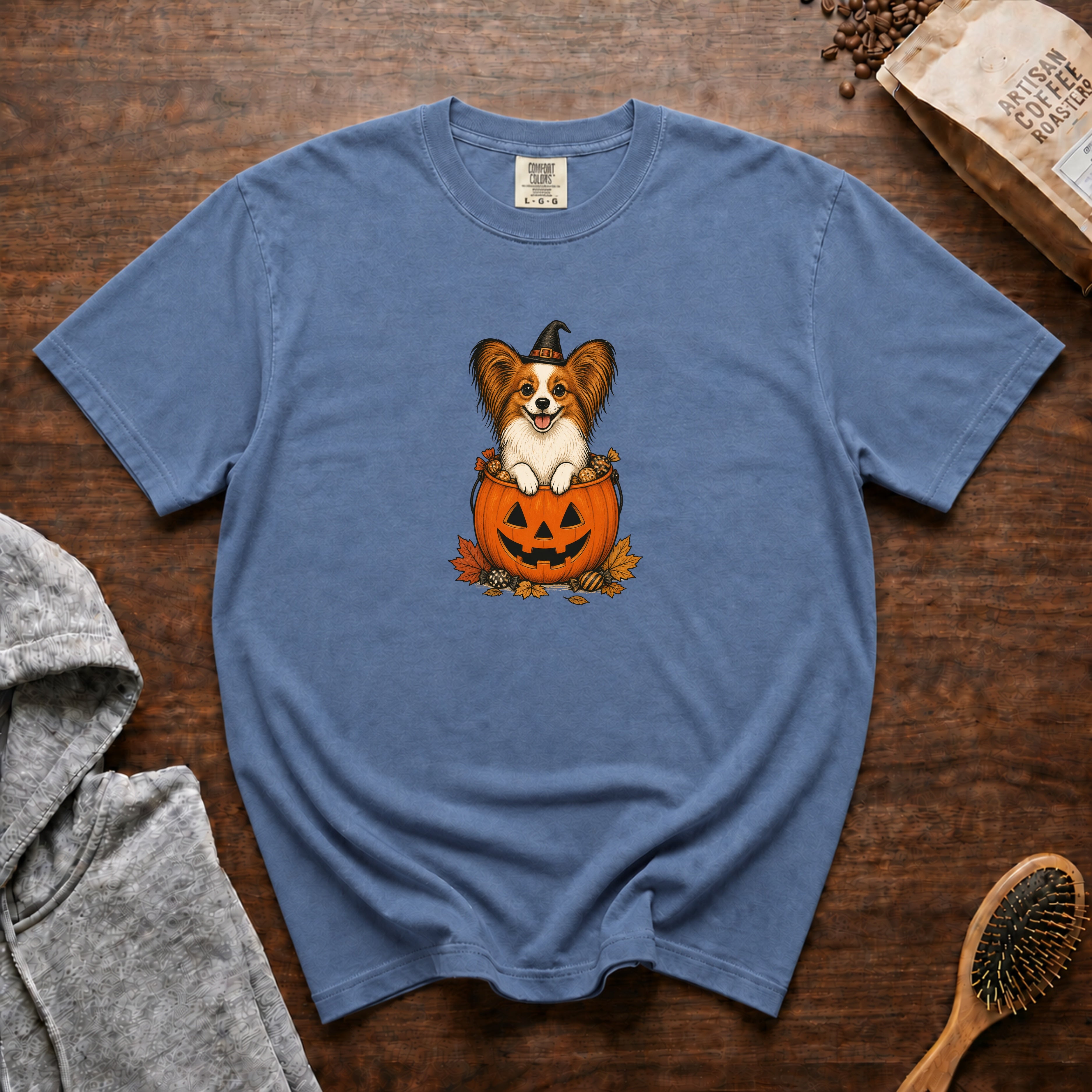Papillon Halloween T-Shirt — Blue Jean