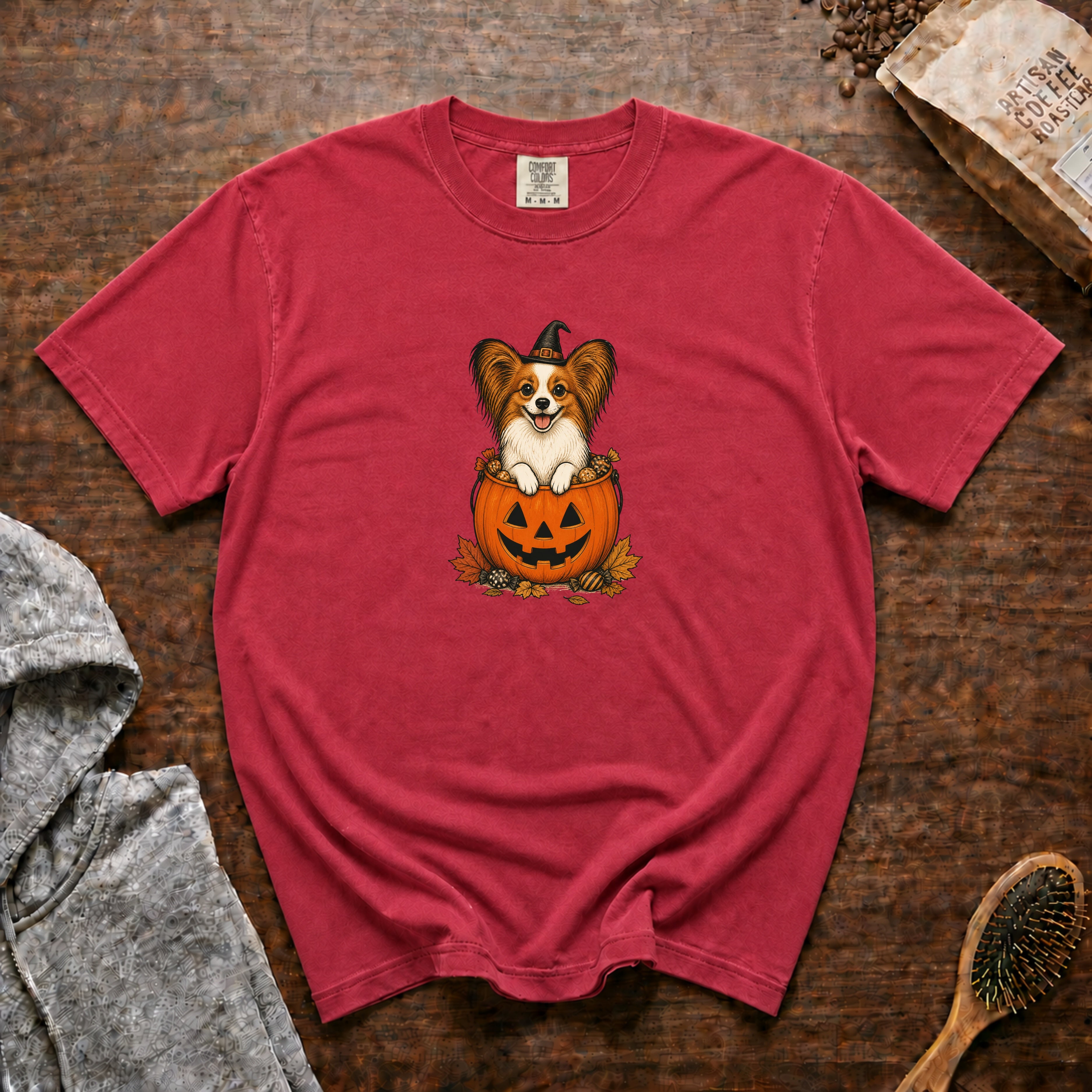 Papillon Halloween T-Shirt — Crimson