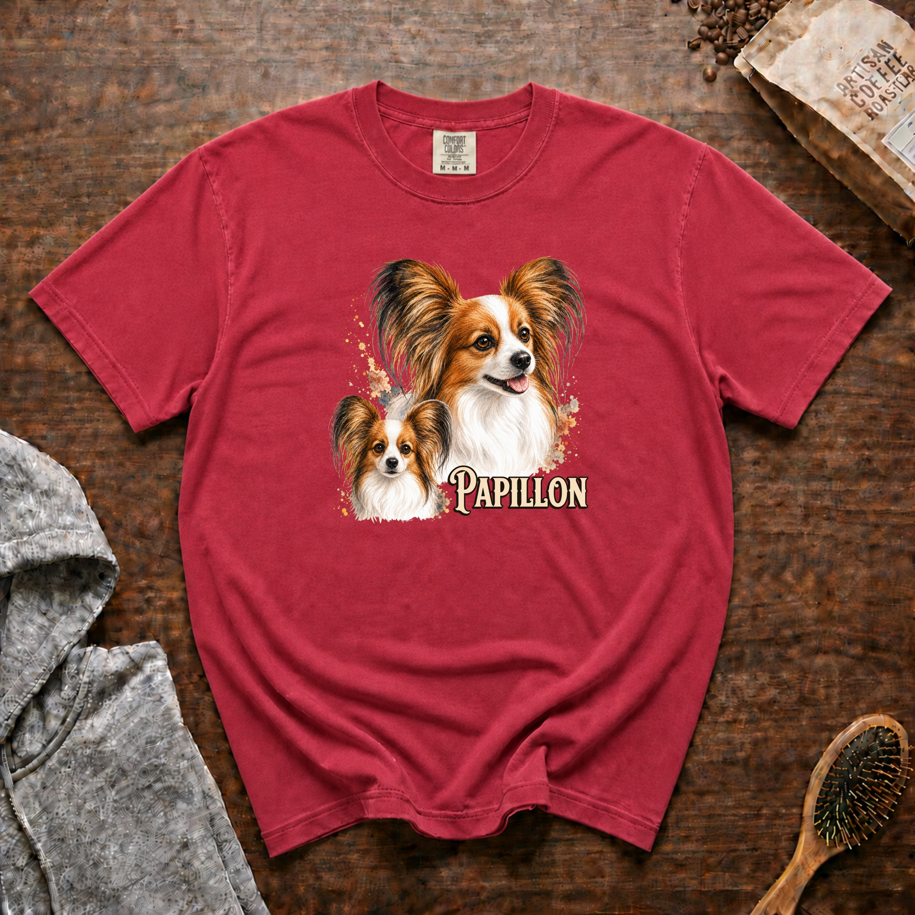 Papillon T-Shirt — Crimson