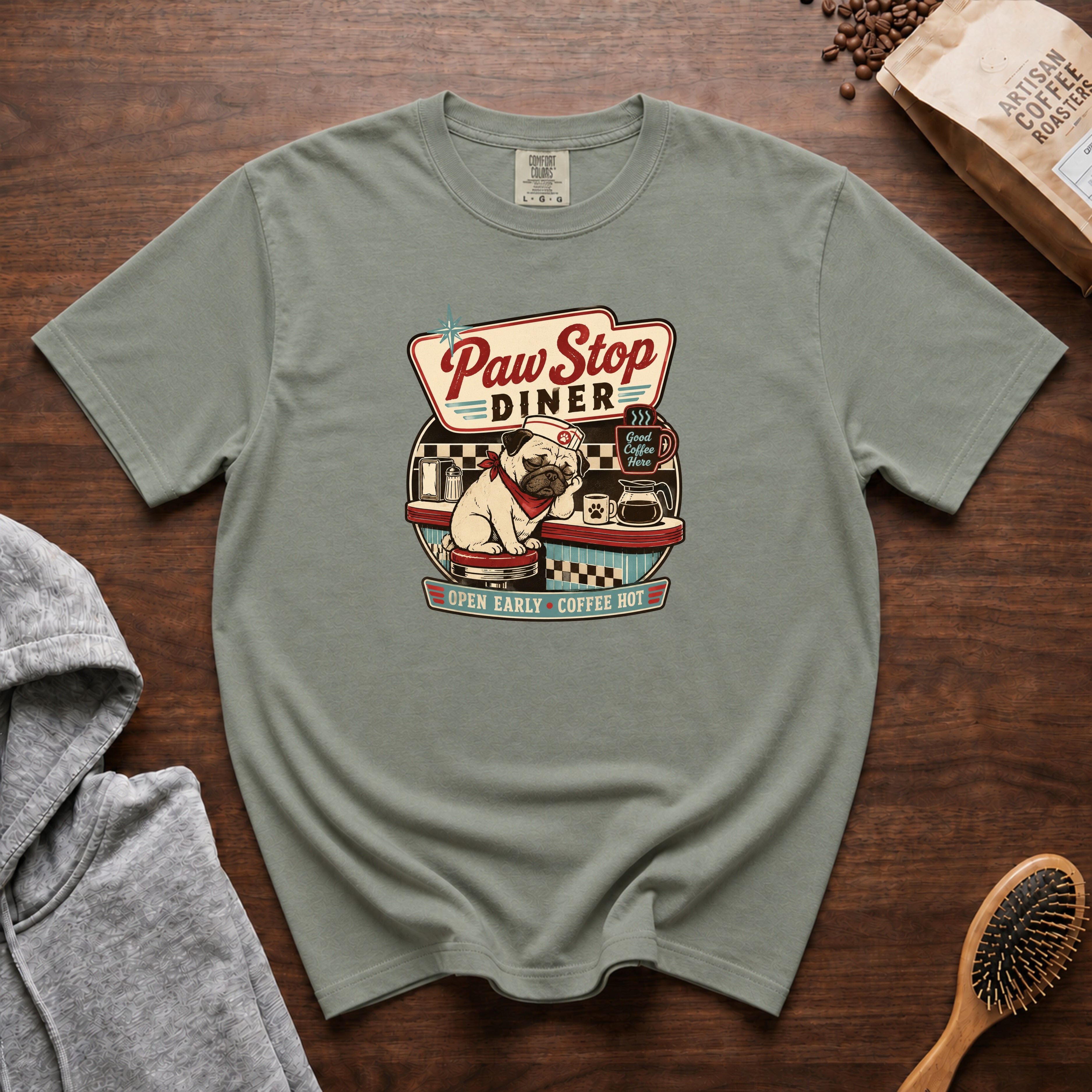 Paw Stop Diner 1 T-Shirt — Bay