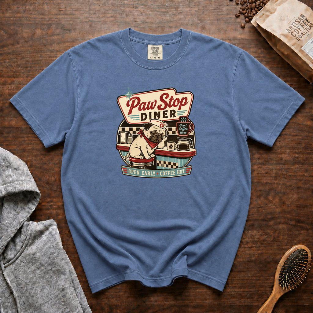 Paw Stop Diner 1 T-Shirt — Blue Jean