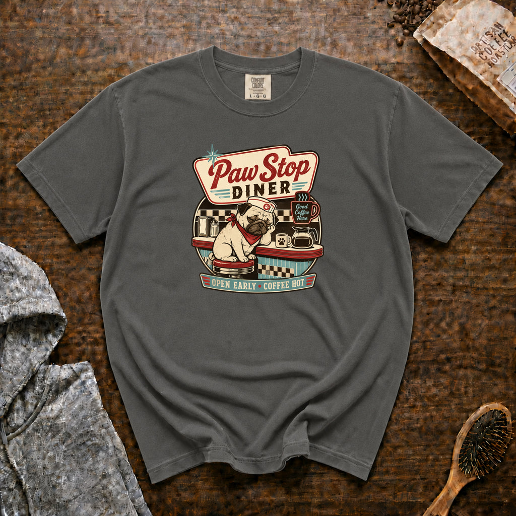 Paw Stop Diner 1 T-Shirt — Pepper