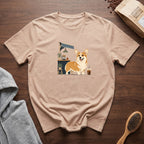 Pembroke Welsh Corgi Short Stack Cold Brew T-Shirt — Ivory