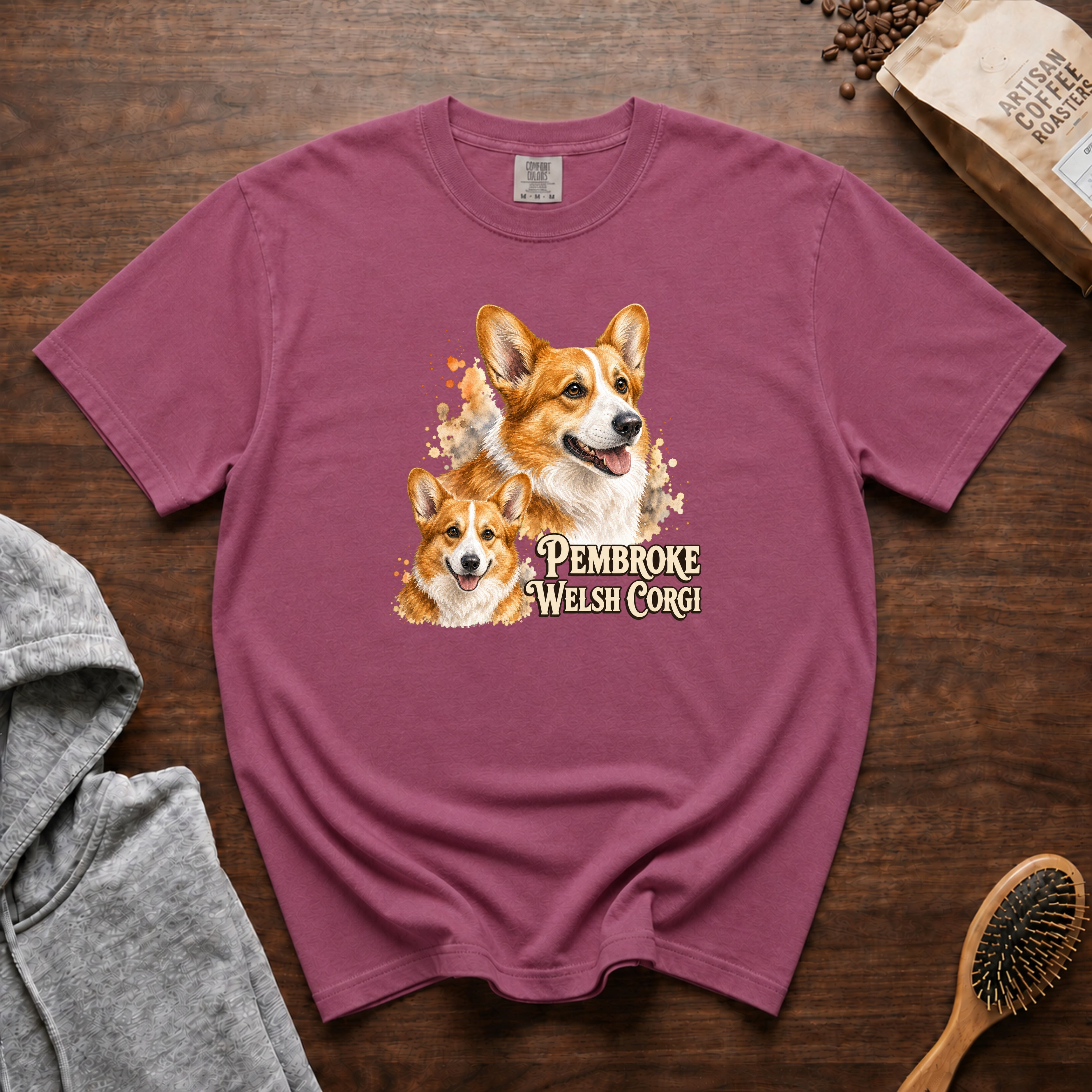Pembroke Welsh Corgi T-Shirt — Berry